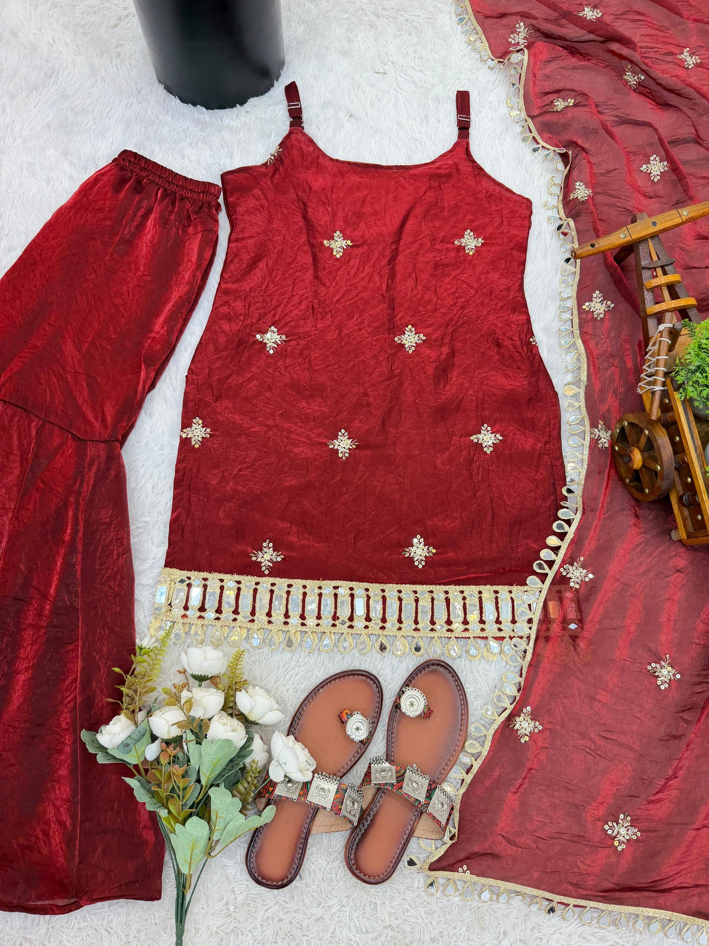 Premium Embroidery Sequence Work with real Mirror work Suit in Berlin