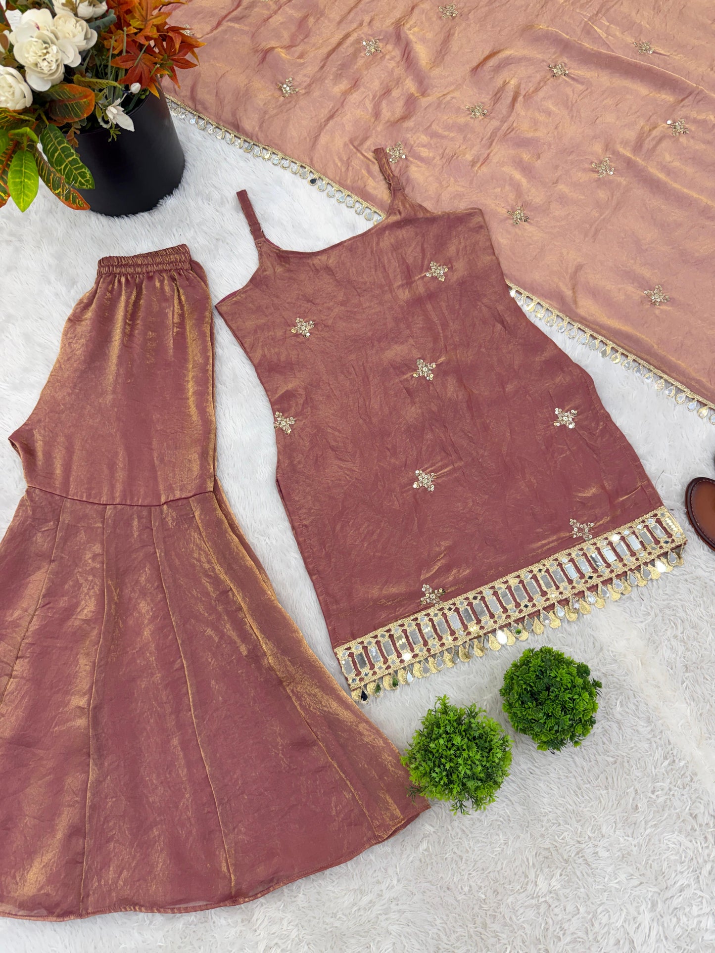 Premium Embroidery Sequence Work with real Mirror work Suit in Berlin