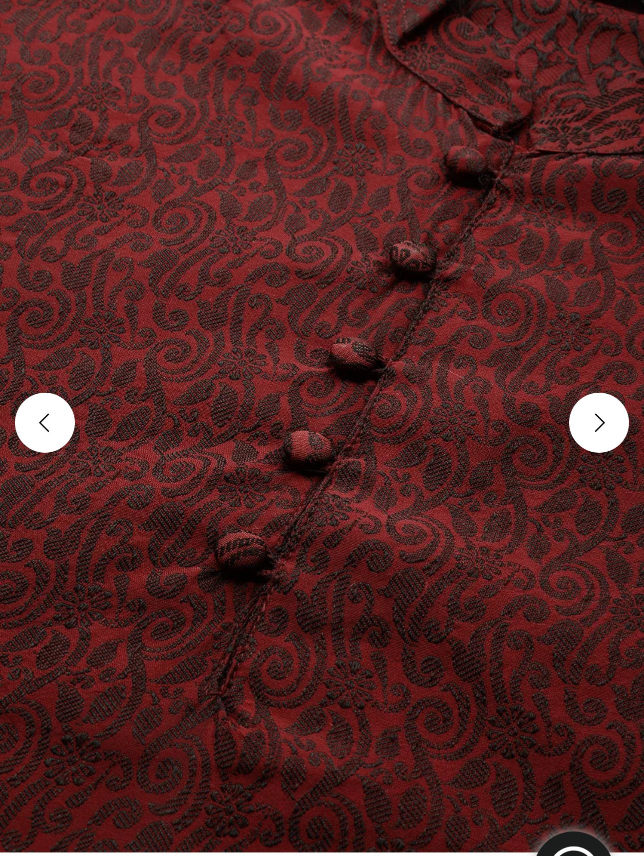 Men's Silk Blend Maroon Self Design ONLY Long Kurta in Berlin
