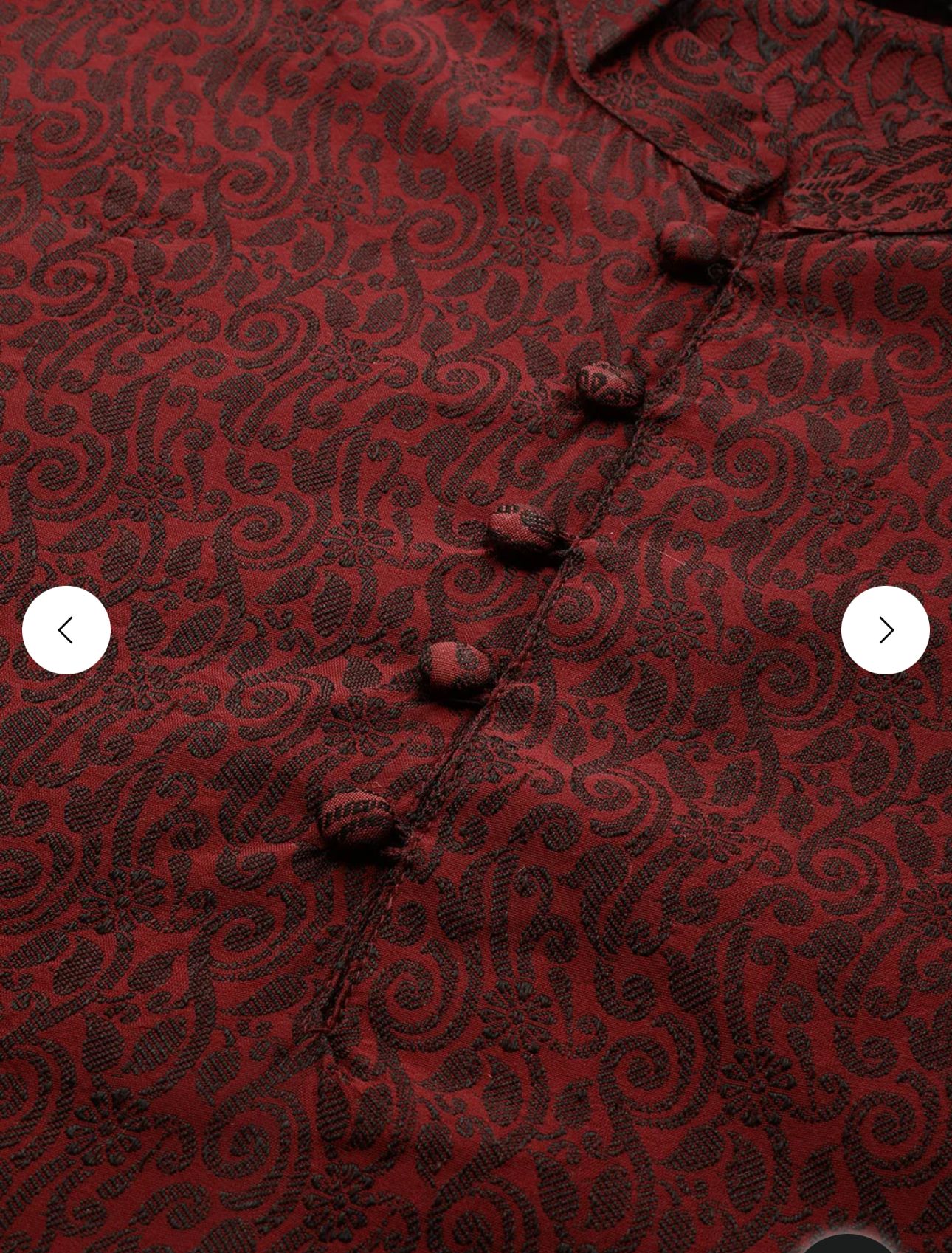 Men's Silk Blend Maroon Self Design ONLY Long Kurta in Berlin