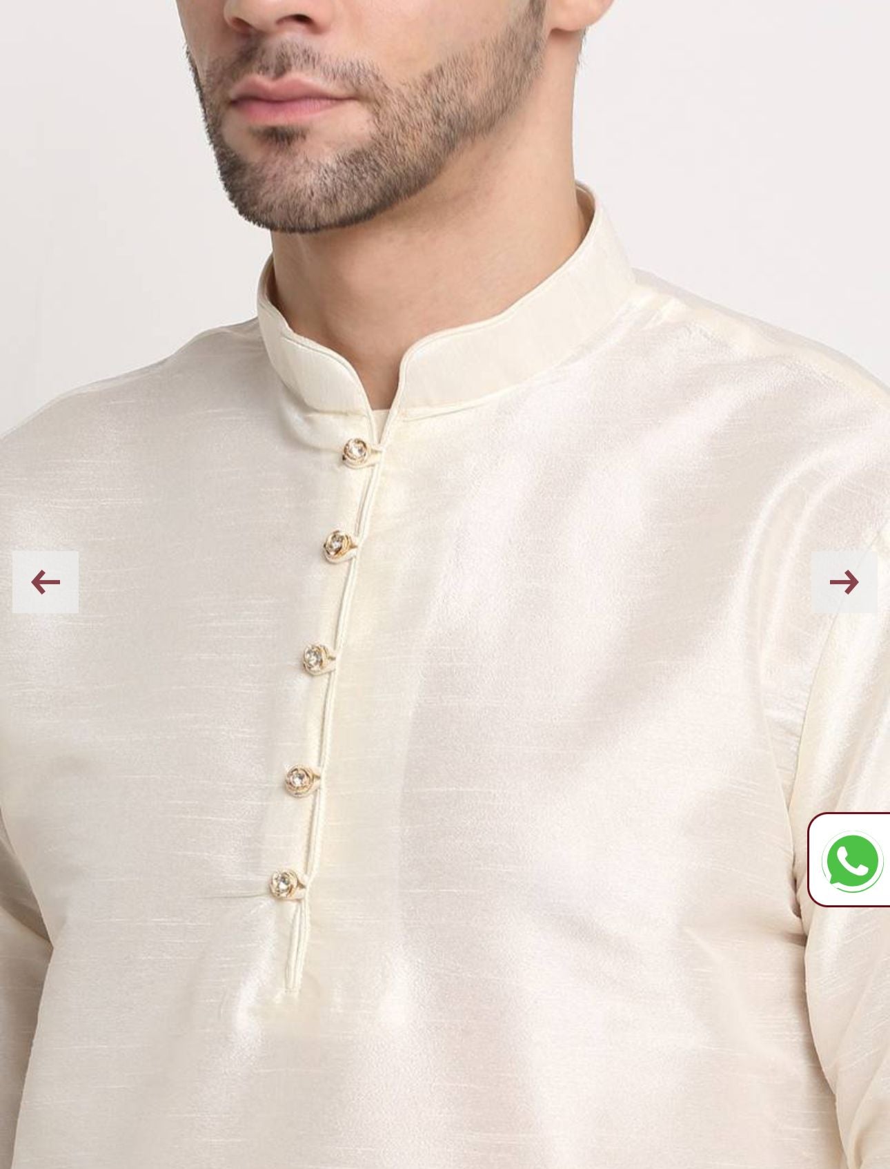 Silk Blend Kurta And Churidar With Jacquard Red Nehru Jacket