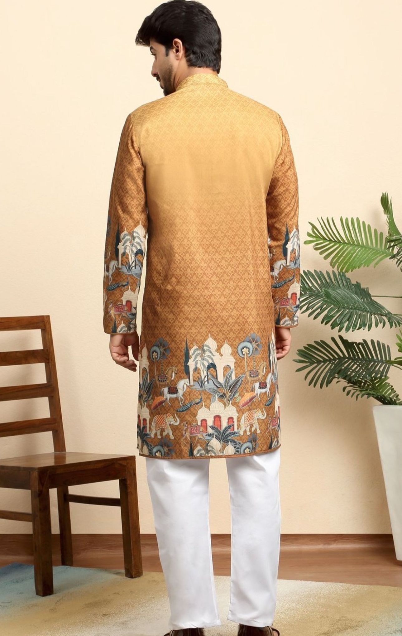 Men Ethnic Motifs Printed Regular Kurta with Pyjamas in Germany