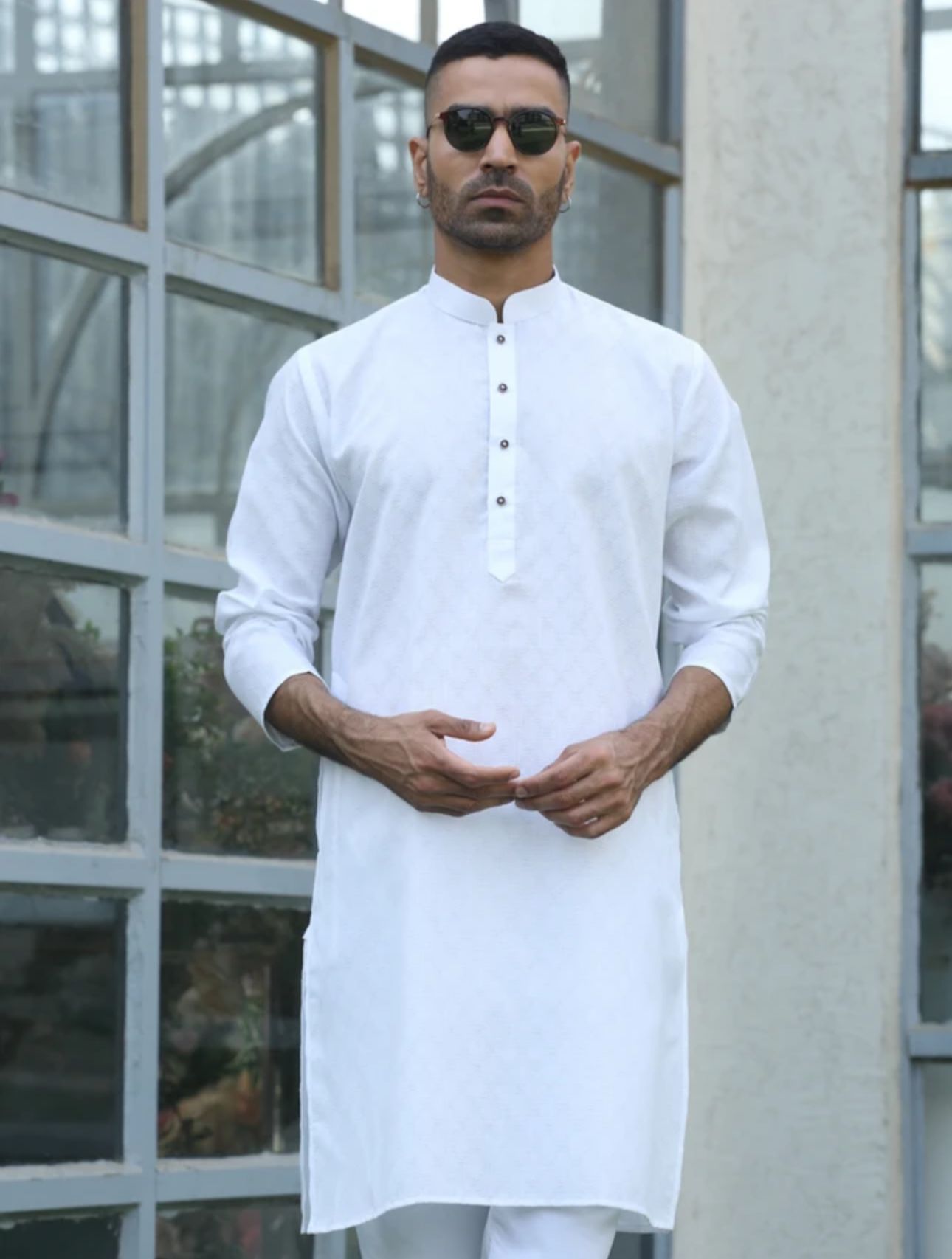 Men Cotton Blend Kurta Pyjama Set in Germany