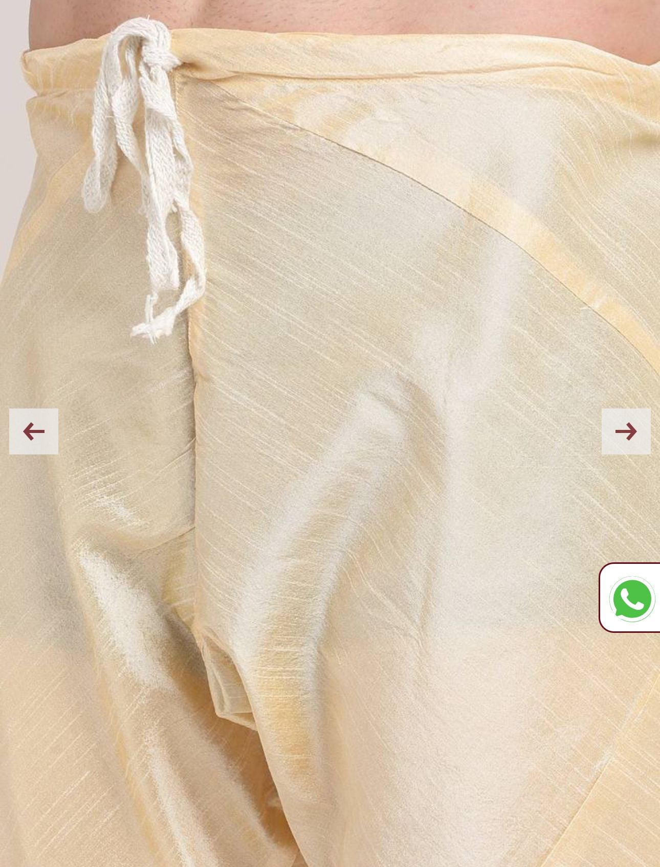 Men's Gold Jacquard Silk Kurta & Churidaar Pyjama in Germany