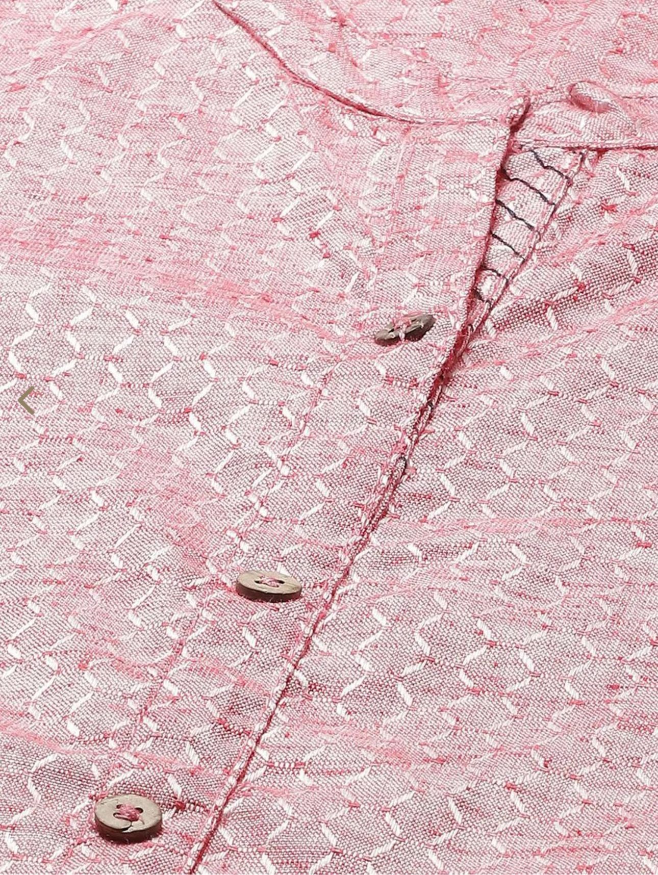 Pink Woven Pattern Straight Kurta in Germany
