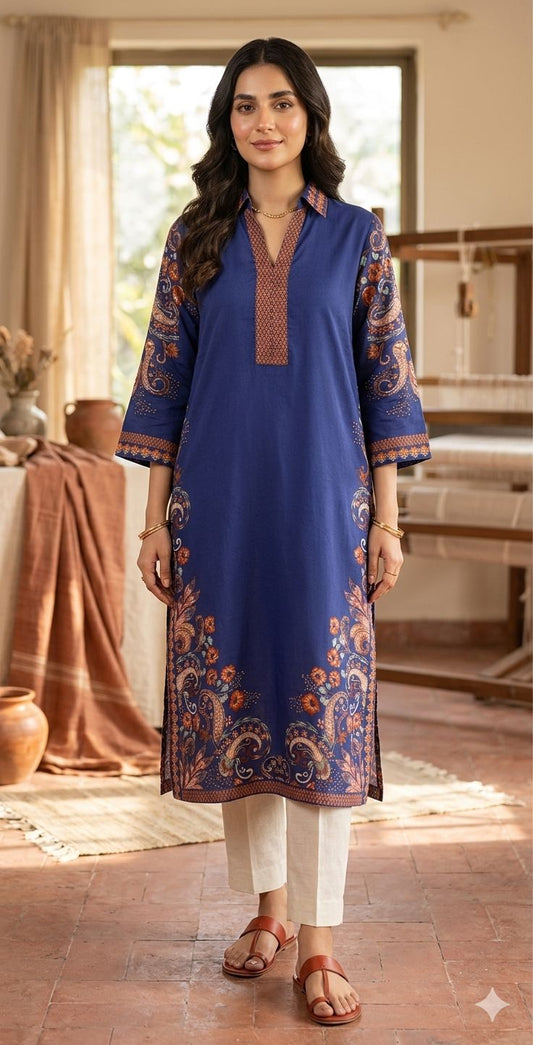 Women Hand-Block Printed Straight Kurta in Germany