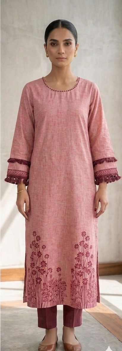 Women Hand-Block Printed Straight Kurta in Germany
