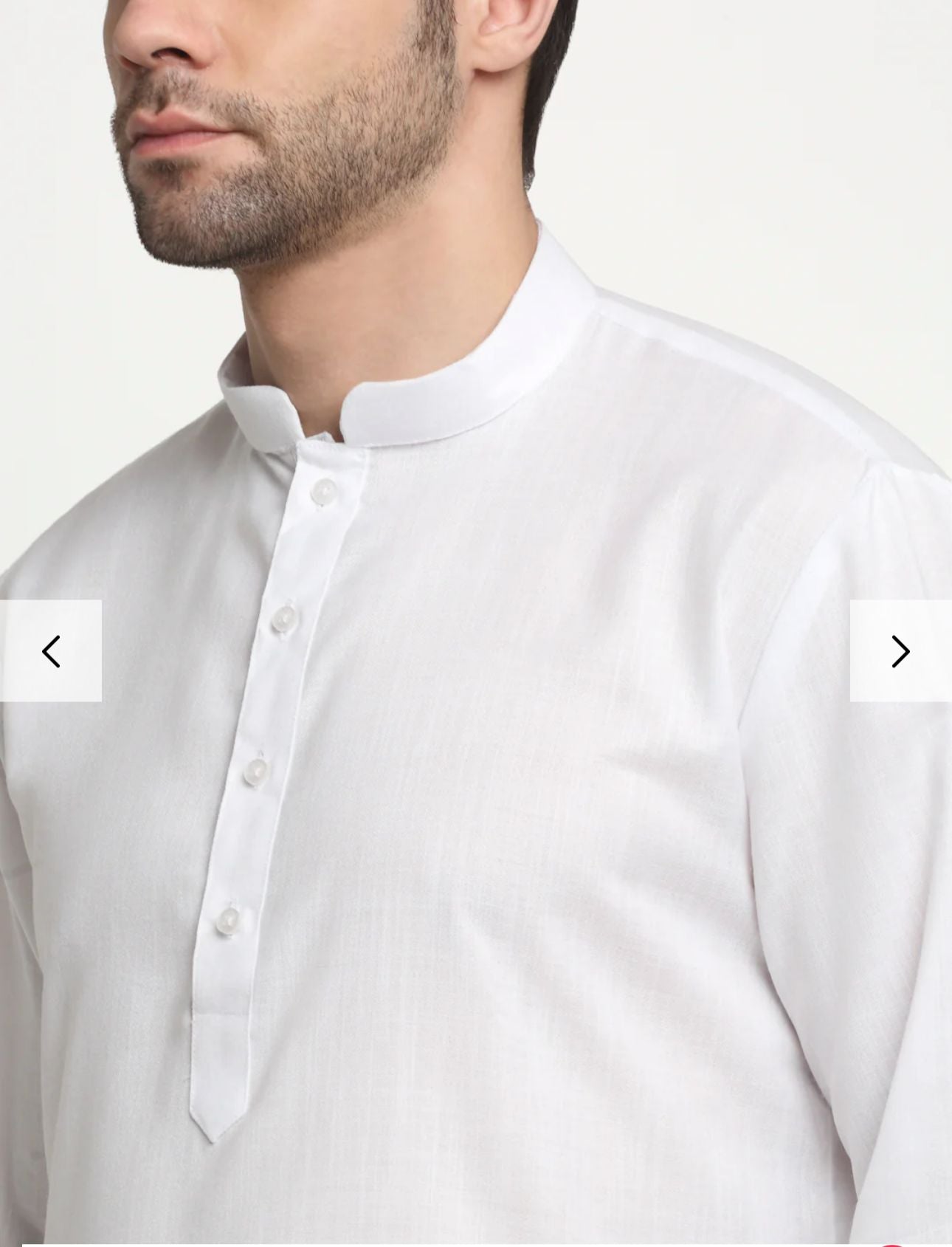 Cotton Solid White Kurta Churidar With Twill Nehru Jacket Set in Germany