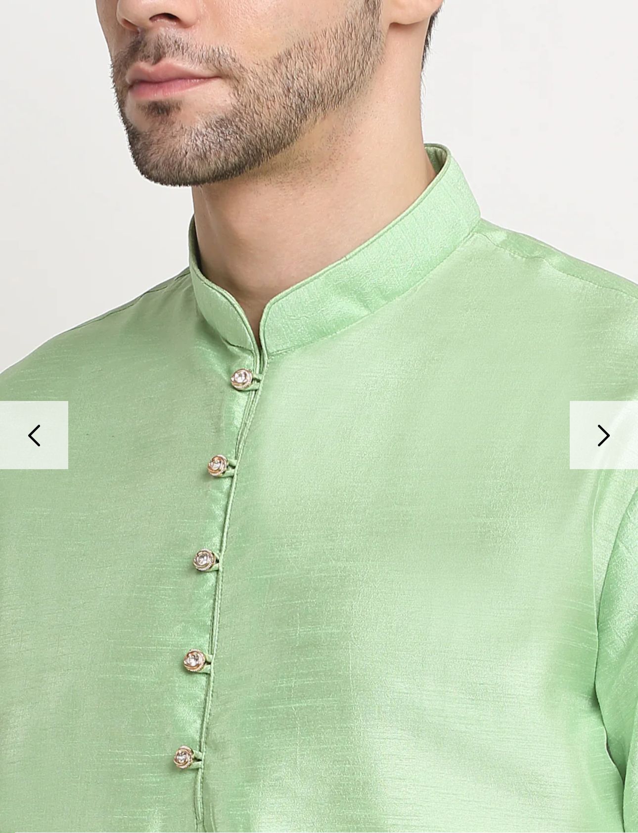 Sea Green Silk Blend Kurta and churidar with Paisley Green Nehru jacket in Germany