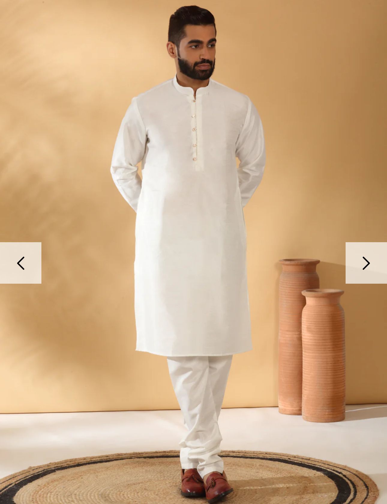 Silk Blend Kurta churidar with Jacquard Geometric Sleeveless Nehru Jacket set in Germany