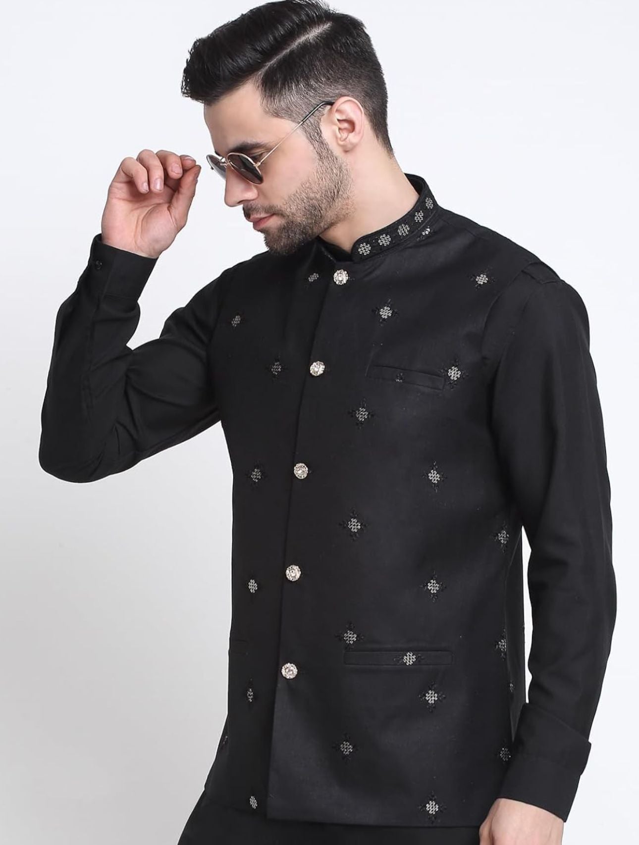 Cotton Pathani Kurta & Salwar with Nehru Jacket, Ethnic Traditional Wear in Germany