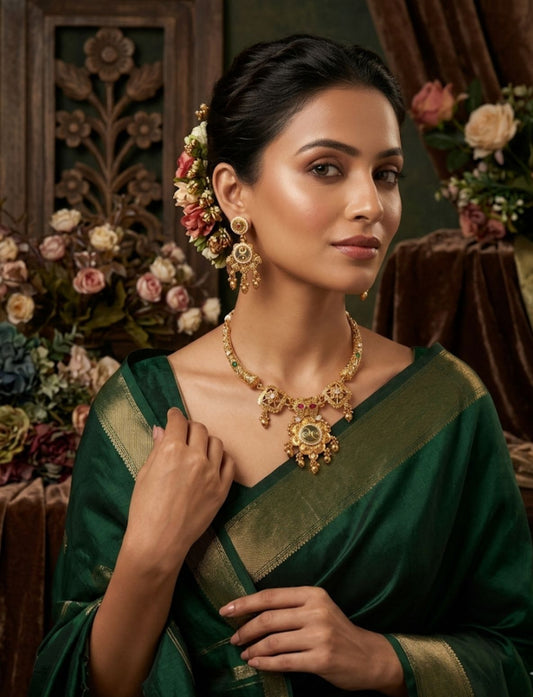 Traditional Antique Gold Plated Choker Jewelry Set for Women in Germany