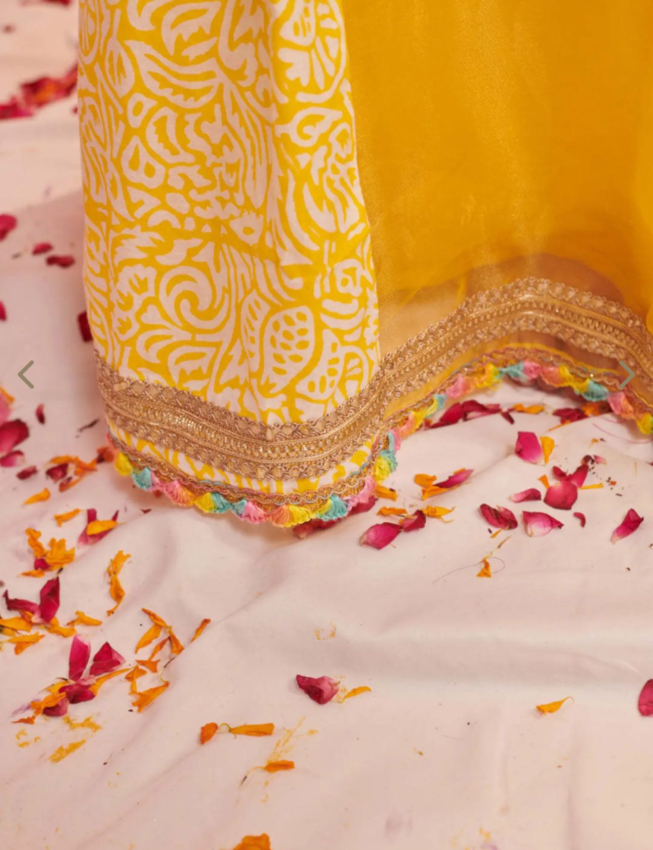 Girls Yellow Regular Fit Printed Lehenga Choli in Germany