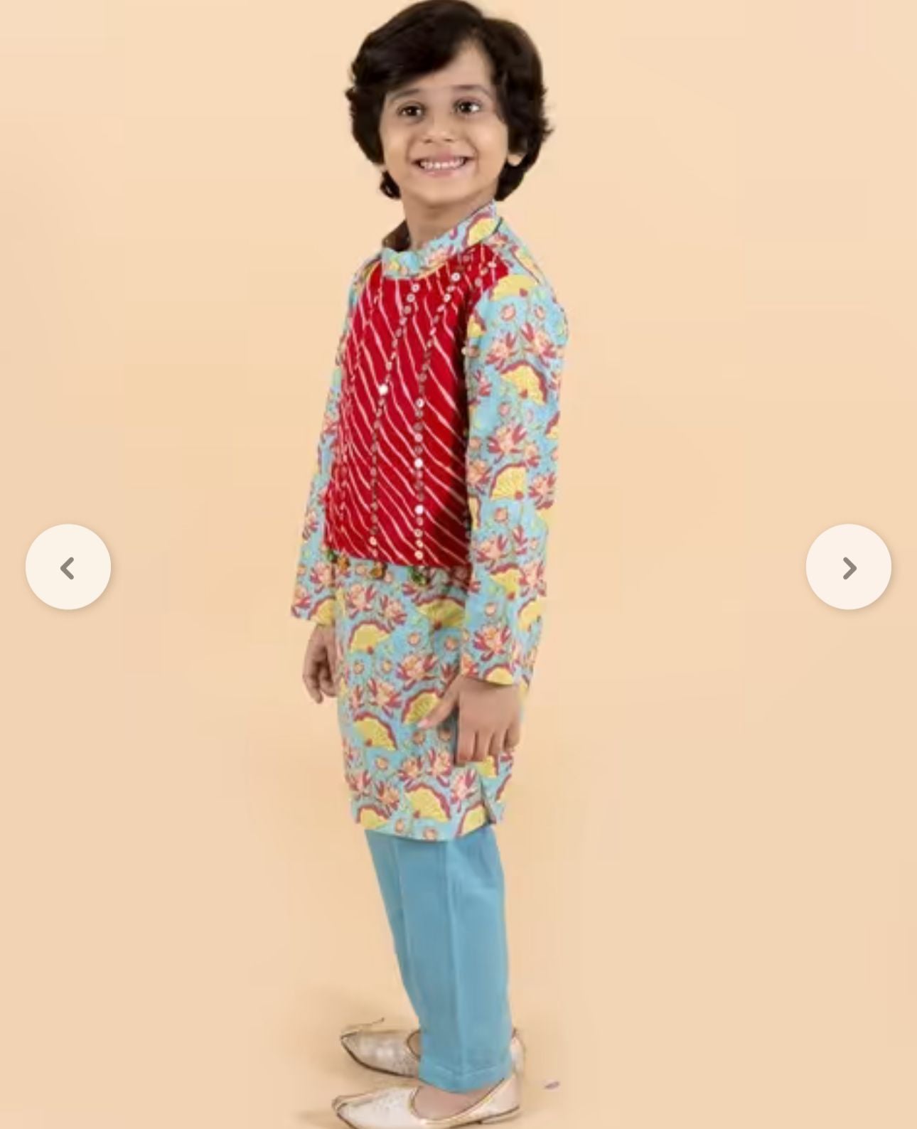Floral Print 2-Piece Kurta Pyjamas Set in Berlin