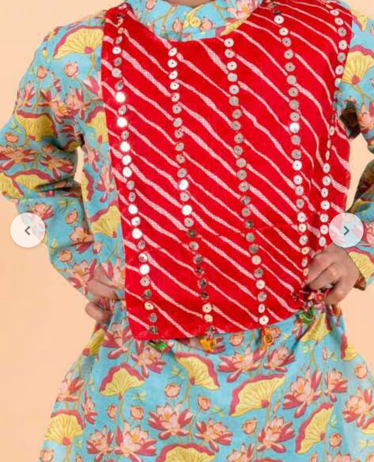 Floral Print 2-Piece Kurta Pyjamas Set in Berlin