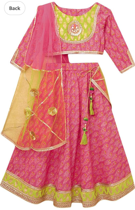 Girls Cotton Readymade Ethnic Lehenga Set in Berlin