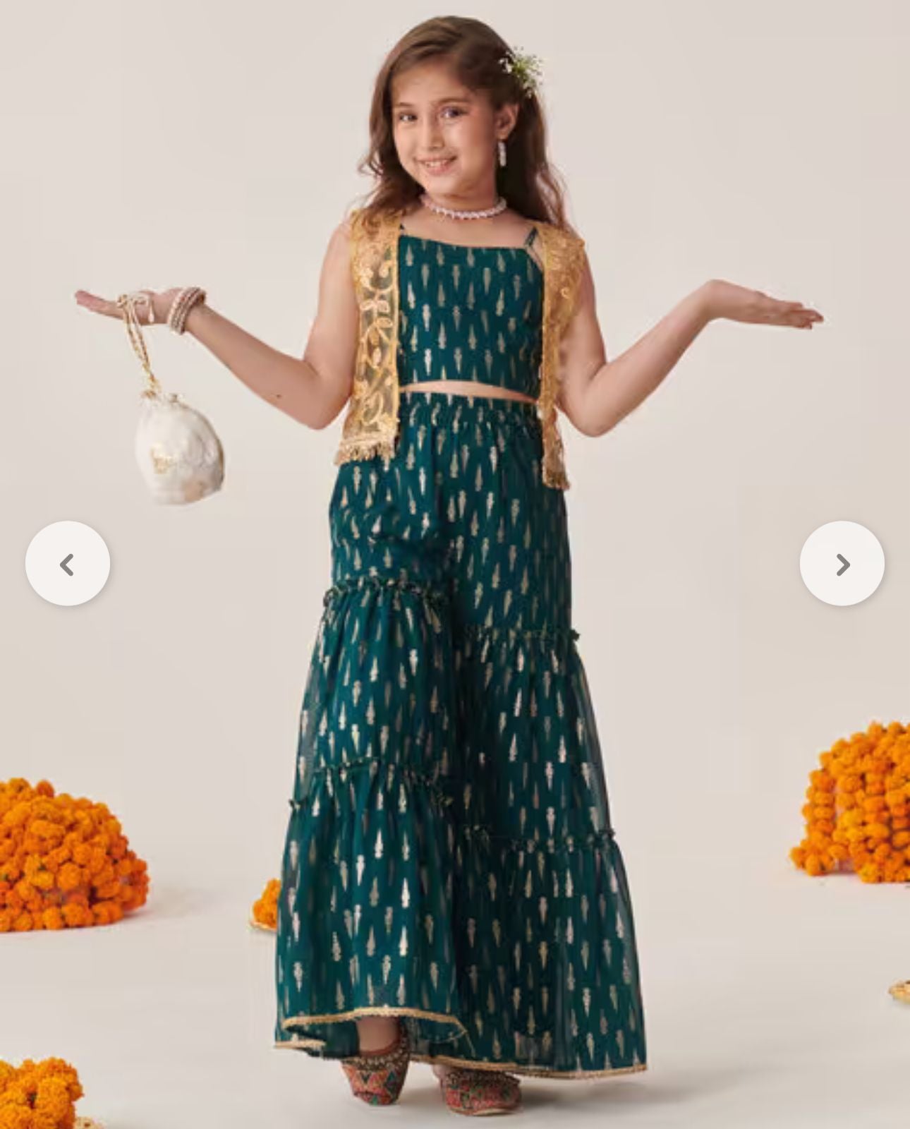 Girls Embroidered 3-Piece Kurta Set in Berlin