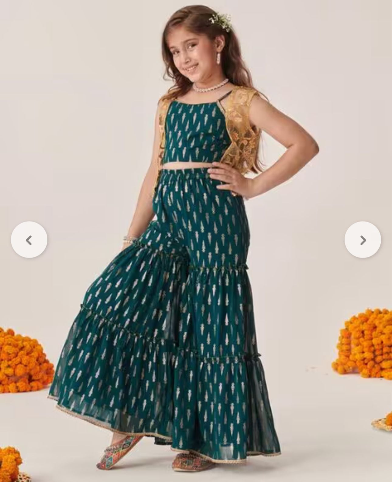 Girls Embroidered 3-Piece Kurta Set in Berlin