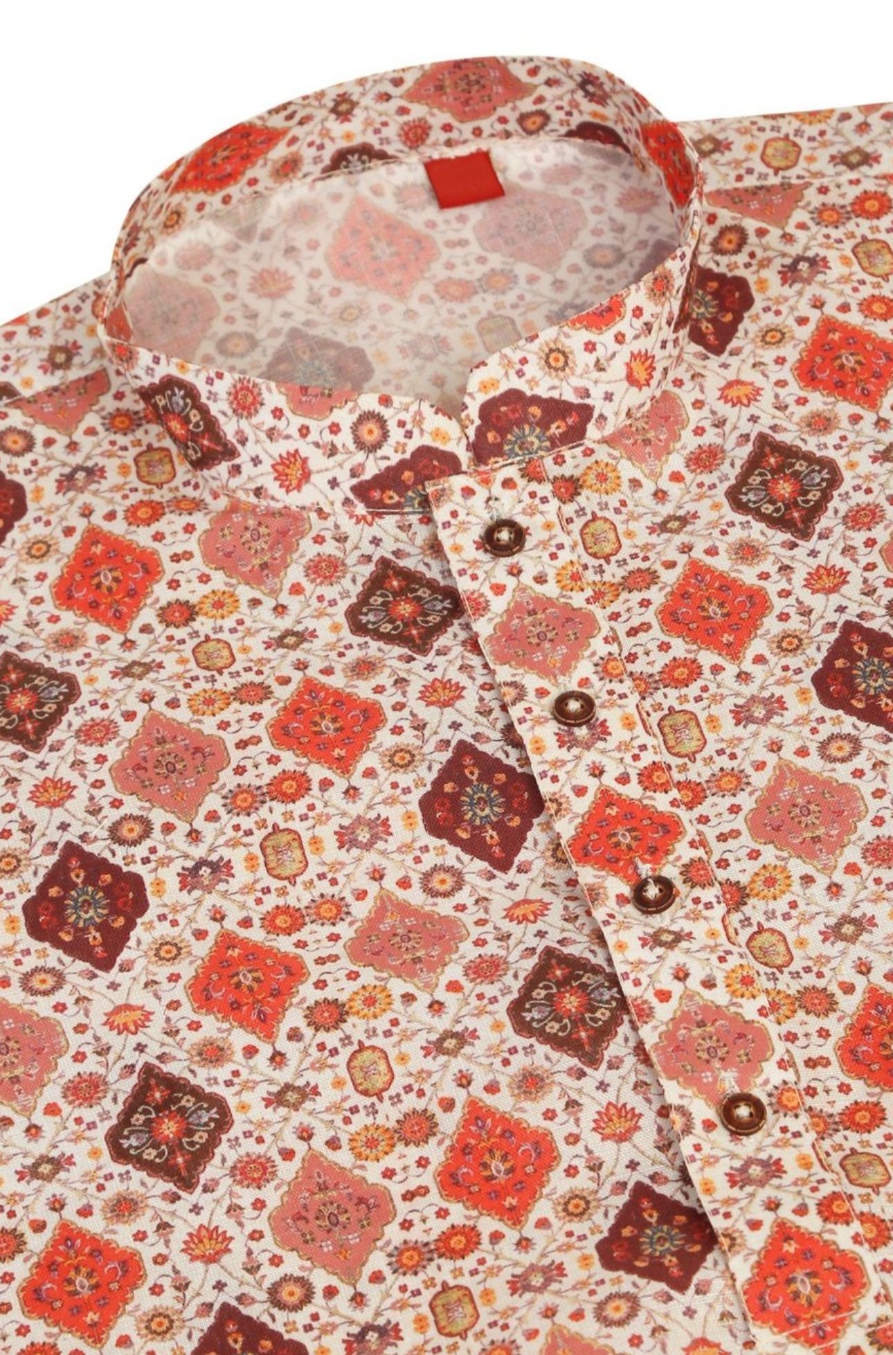 Geometric Printed Knee-Length Kurta with Pyjama