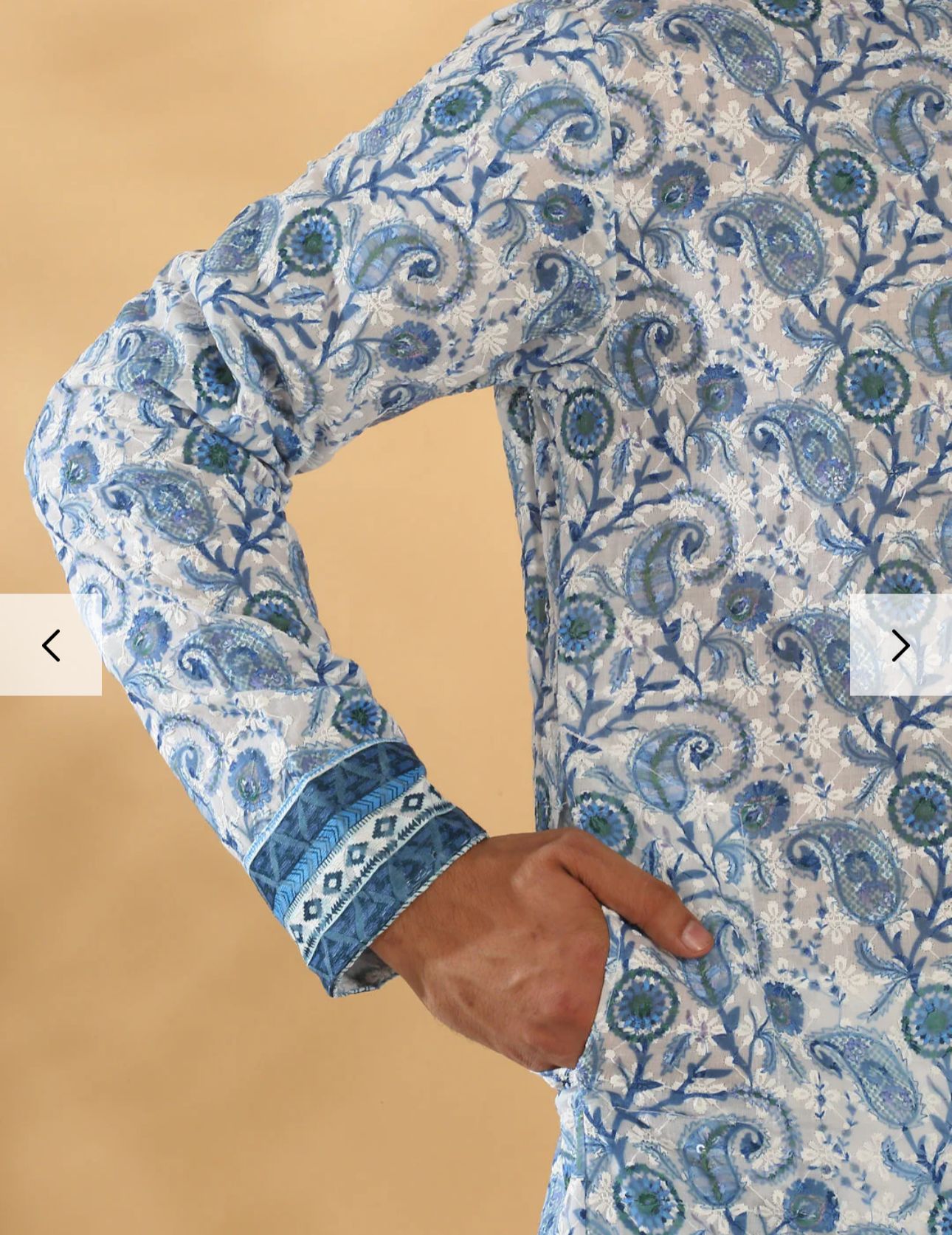Cotton Embroidered Sequin Chikan Floral Print Thread Work Kurta And Pant in Germany