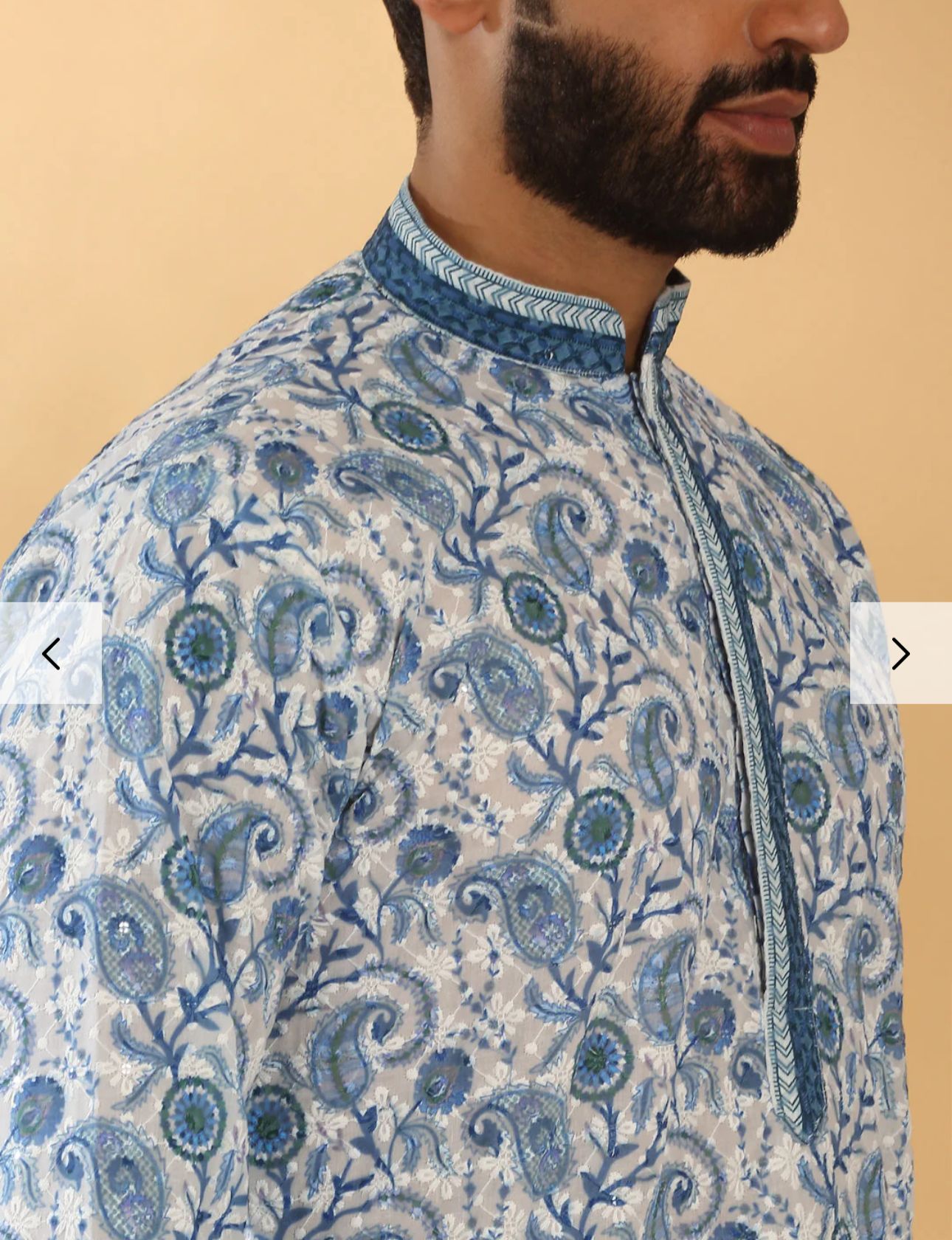 Cotton Embroidered Sequin Chikan Floral Print Thread Work Kurta And Pant in Germany