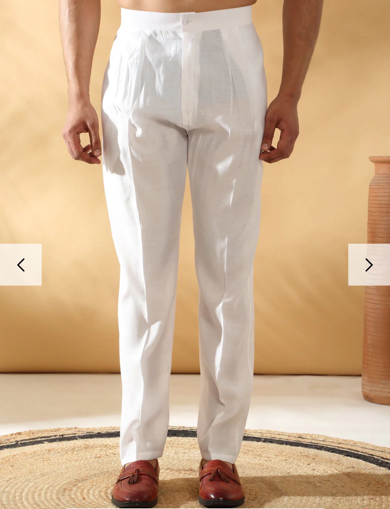 Cotton Silk Embroidered Sequin Work Kurta With Cotton Silk White Trouser Pant set in Germany