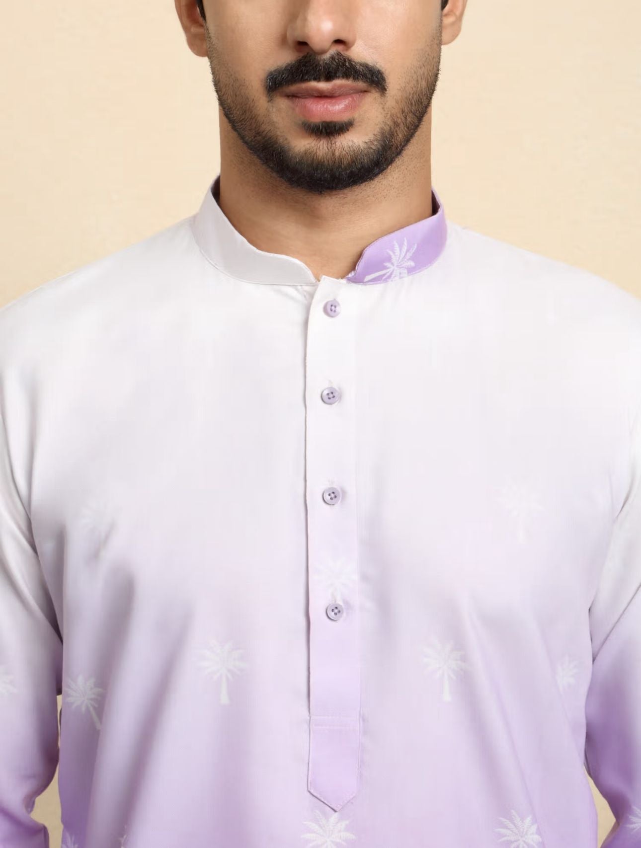 Cotton Blend Printed Olive Kurta and Pyjama in Germany