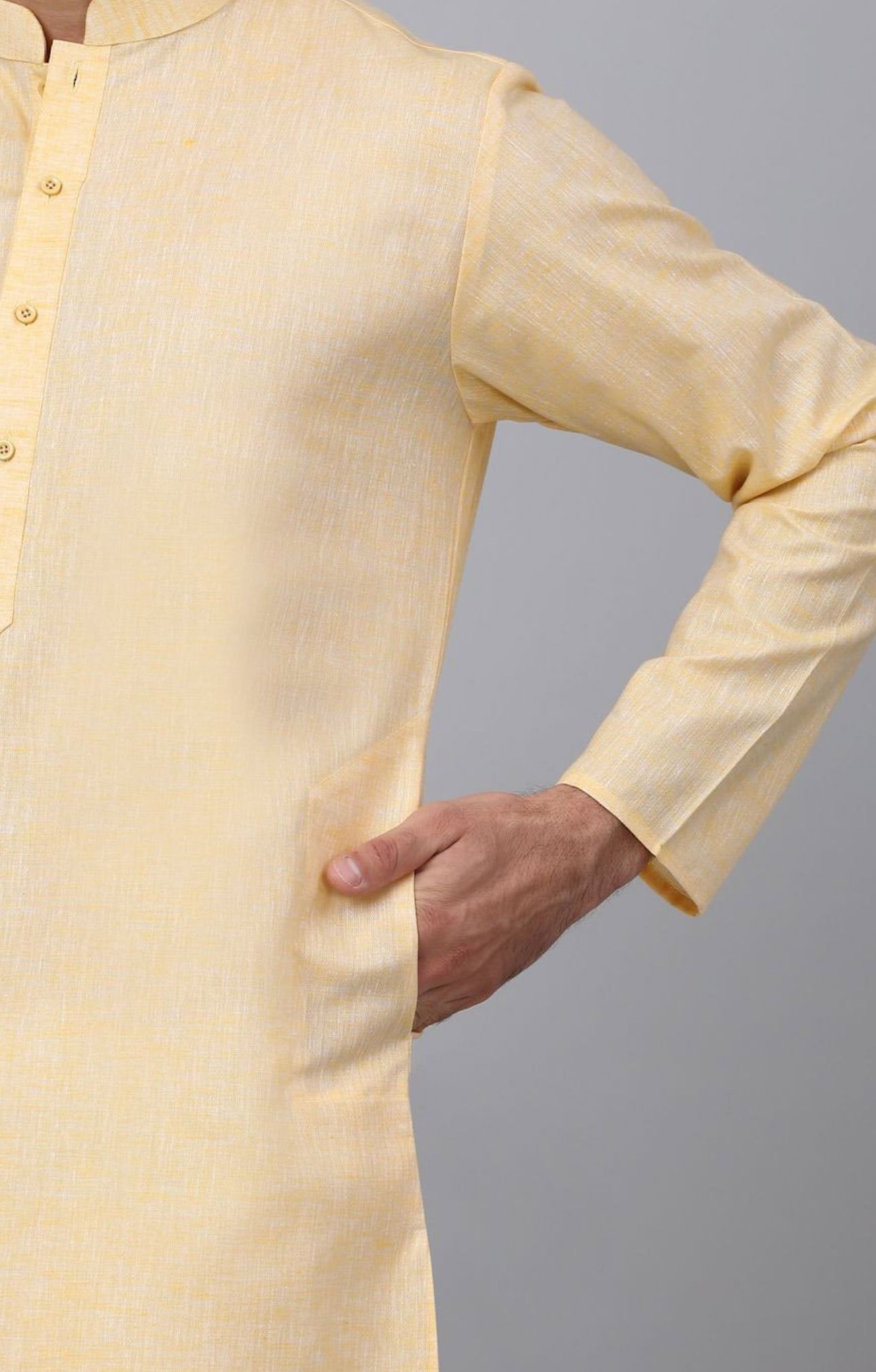 Mandarin Collar Long Sleeves Straight Kurta with Pant in Germany
