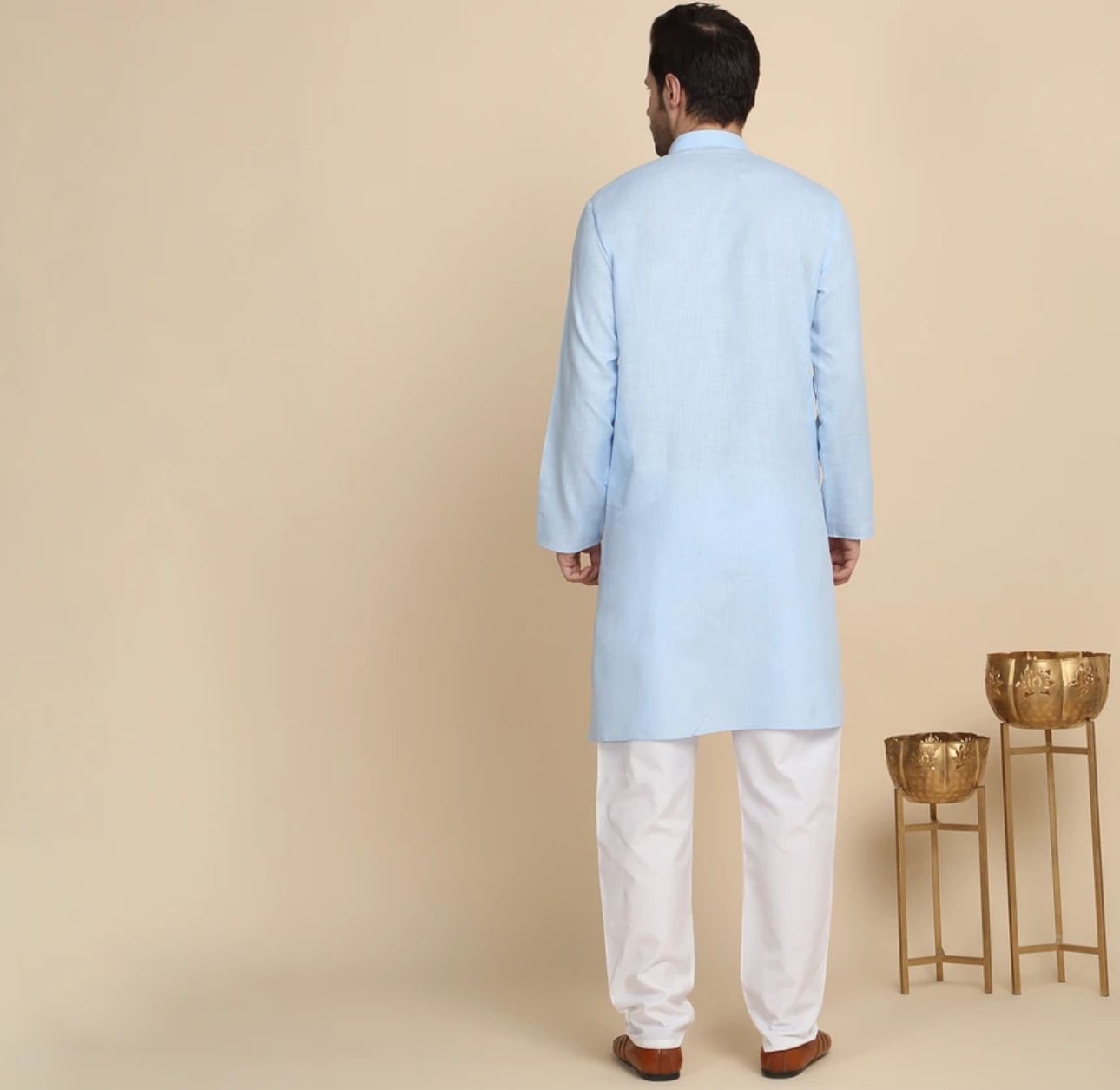 Men Cotton Blend Kurta Pyjama Set in Germany