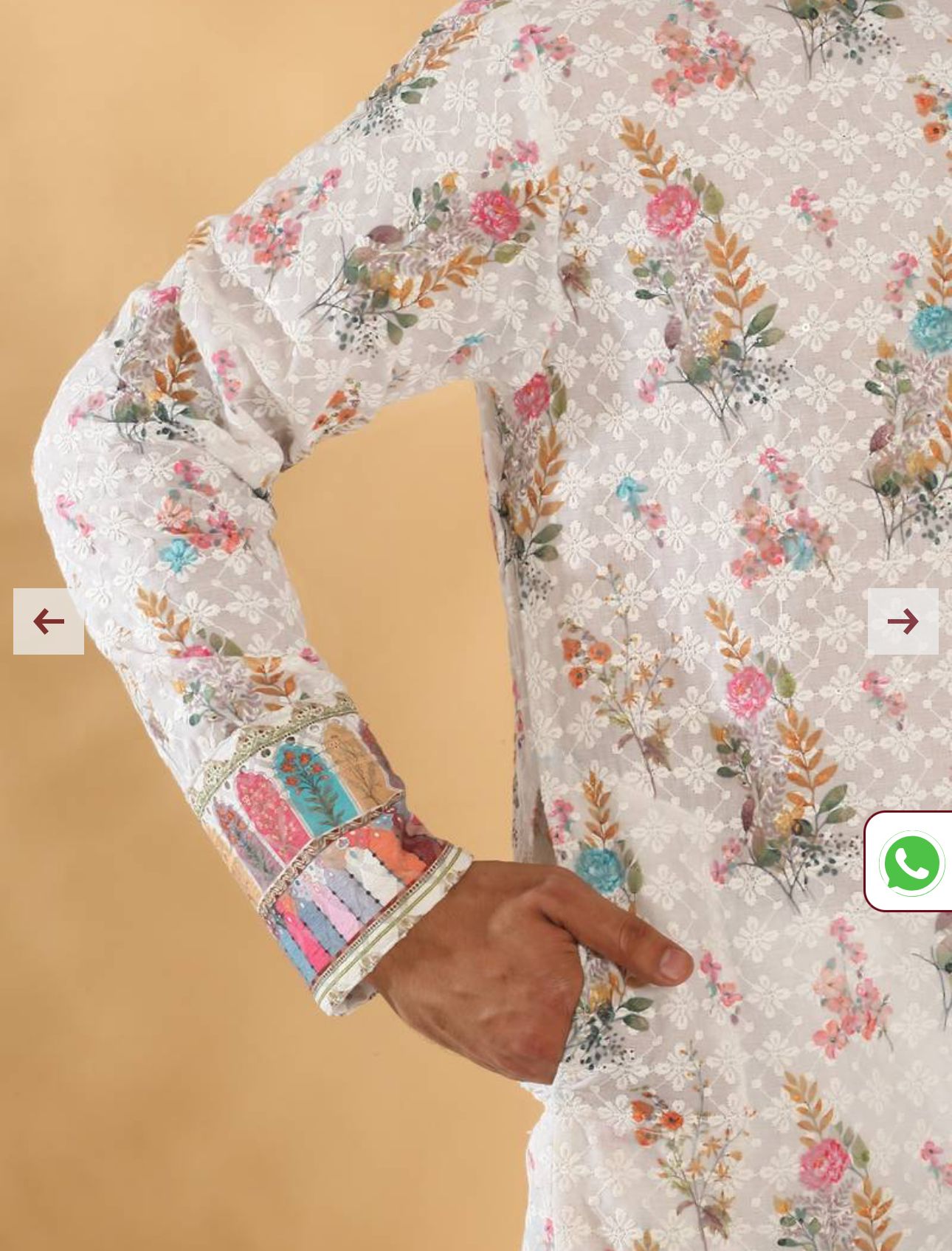 Cotton Embroidered Sequin Chikan Floral Print Thread Work Multicolor Kurta and Pyjama in Germany