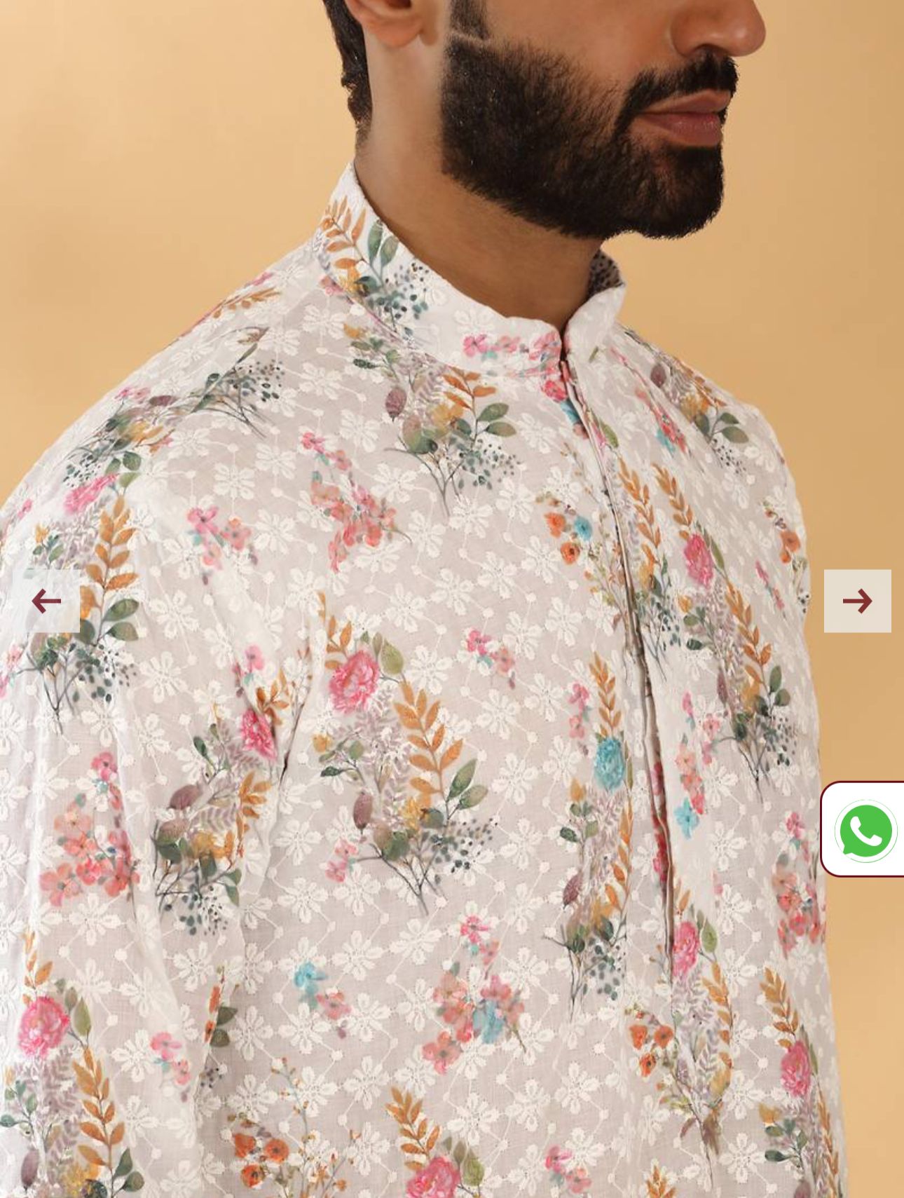 Cotton Embroidered Sequin Chikan Floral Print Thread Work Multicolor Kurta and Pyjama in Germany