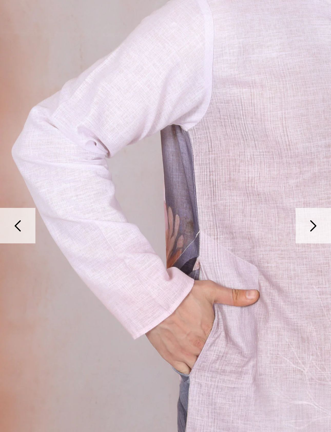 Marble Print  Long Kurta With White Elastic Waistband Pyjama Set in Berlin