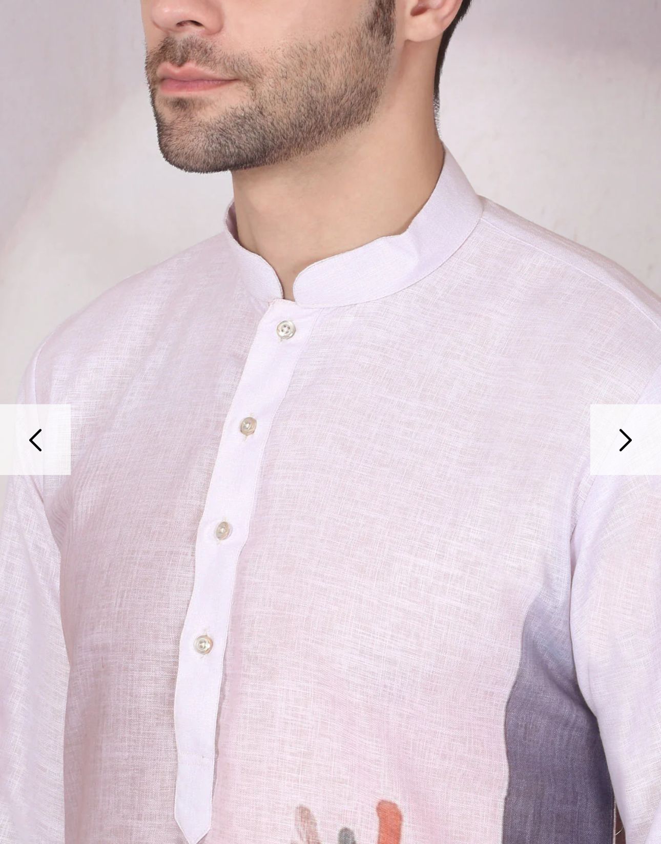 Marble Print  Long Kurta With White Elastic Waistband Pyjama Set in Berlin