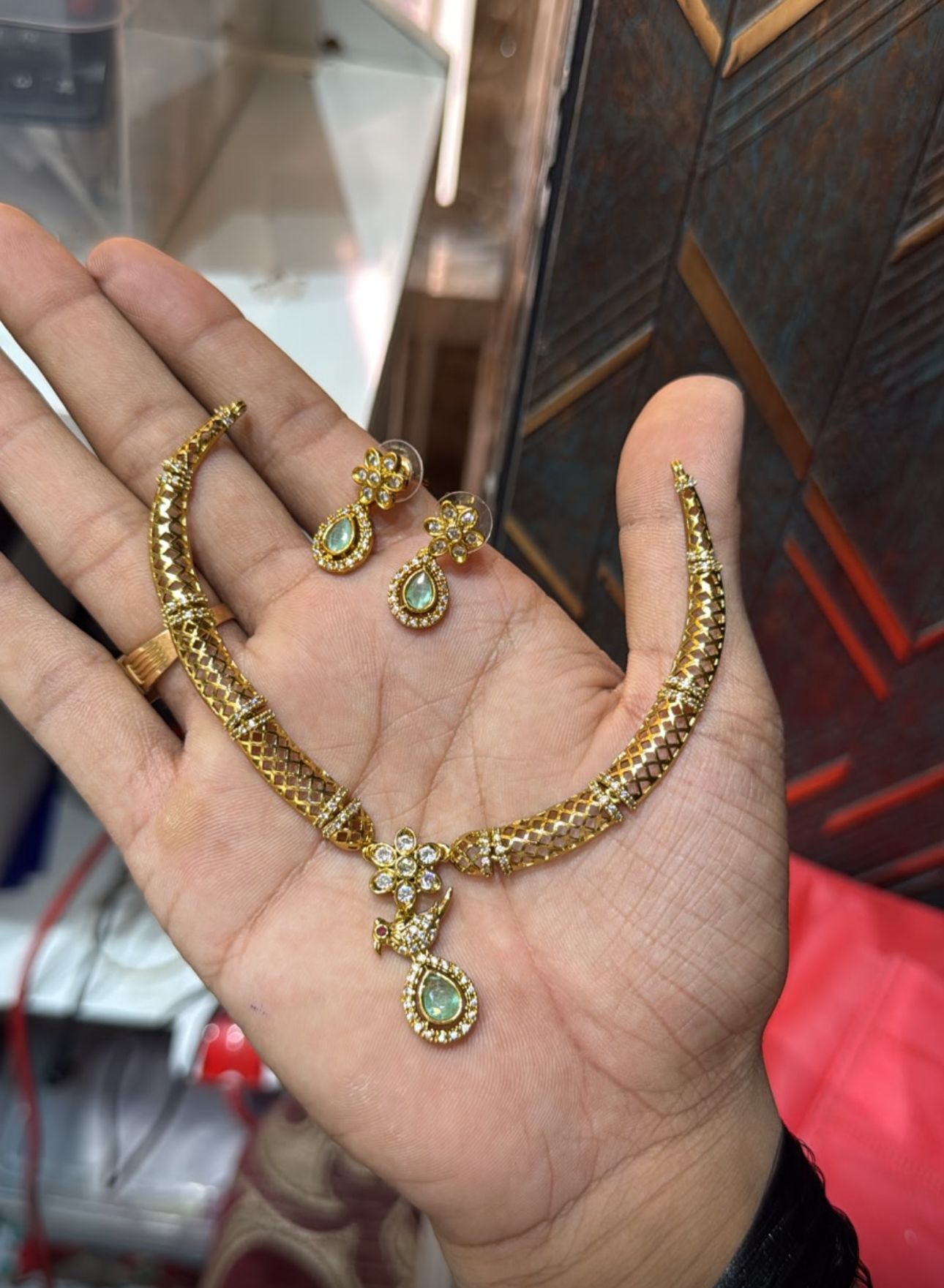 American Diamond Choker Necklace Set in Germany
