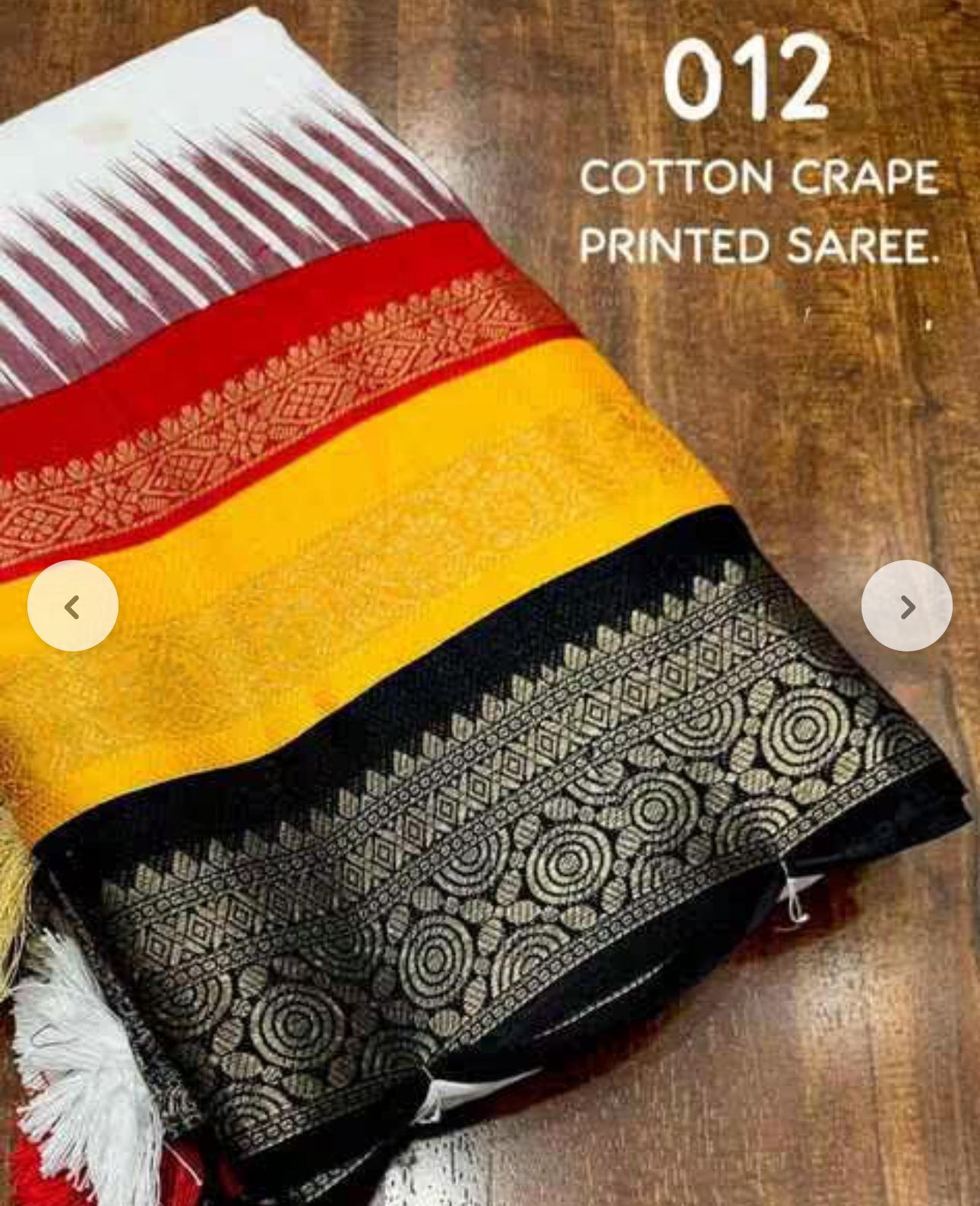 Women Printed Saree with Contrast Border in Germany