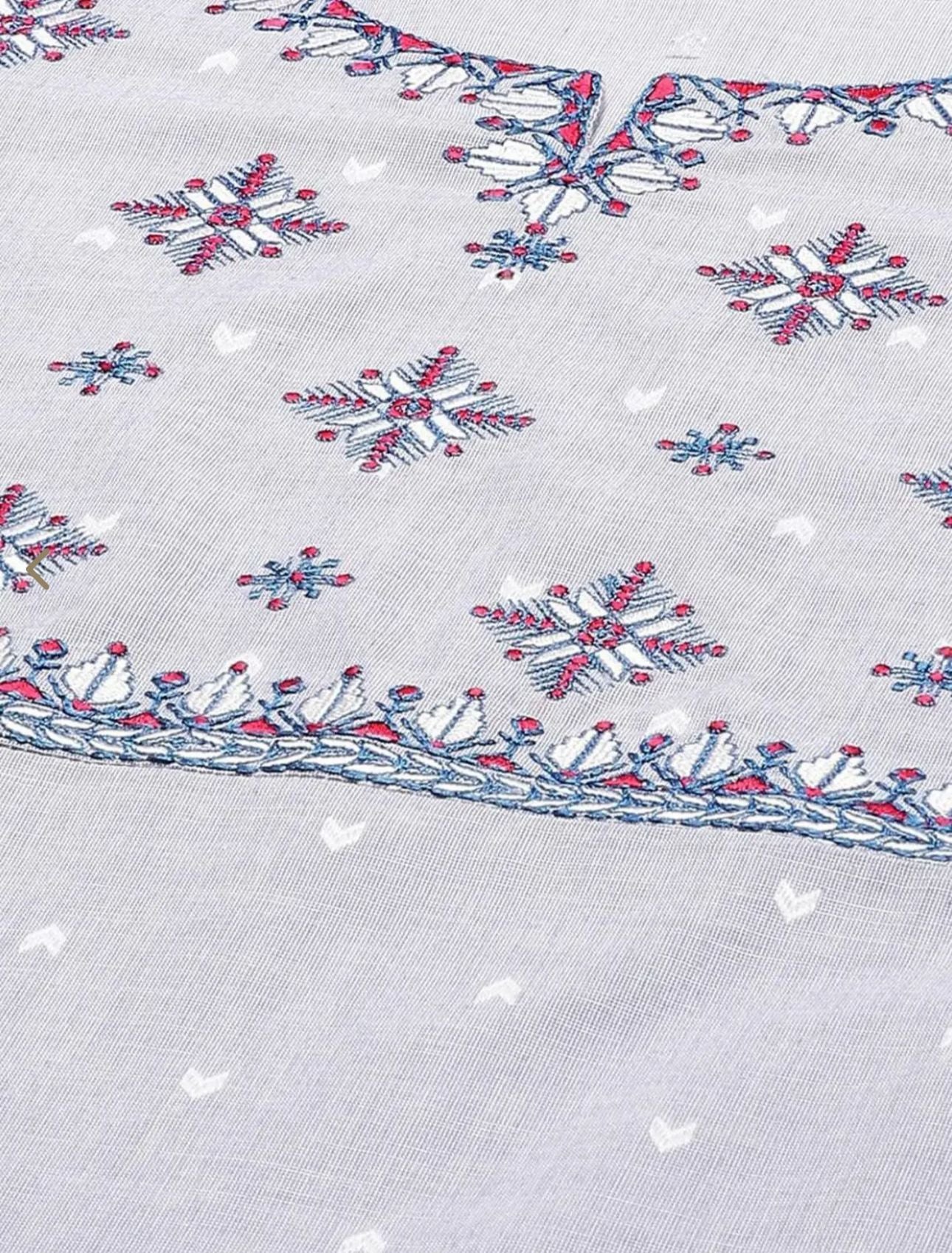Light Blue Embroidered A-line Kurti in Berlin