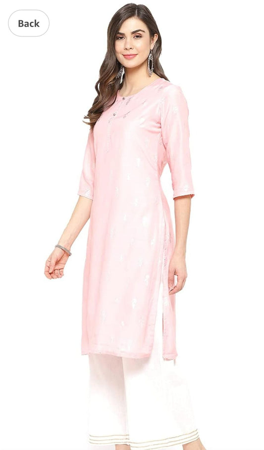 Women's Relaxed Kurta embroidery and fabric detail - Neha Couture Indian Fashion