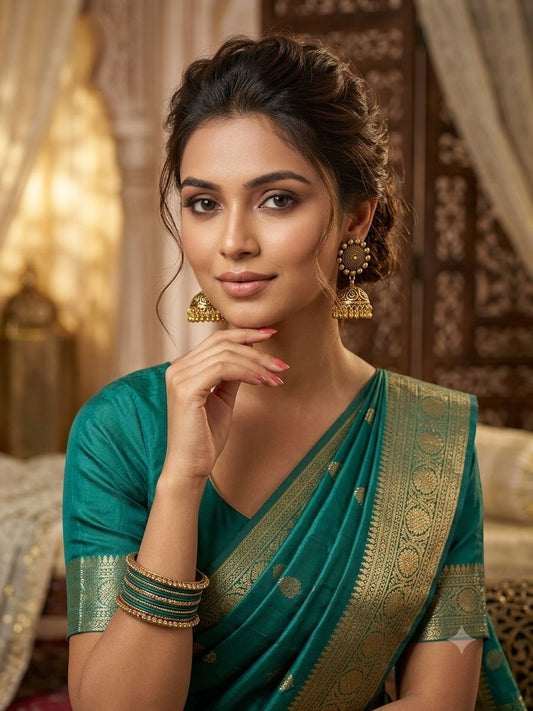 Traditional Elegance Gold Jhumka Earrings in Berlin