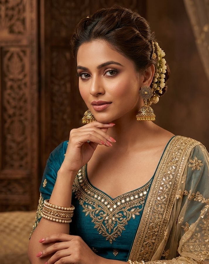 Traditional Elegance Gold Jhumka Earrings in Munich