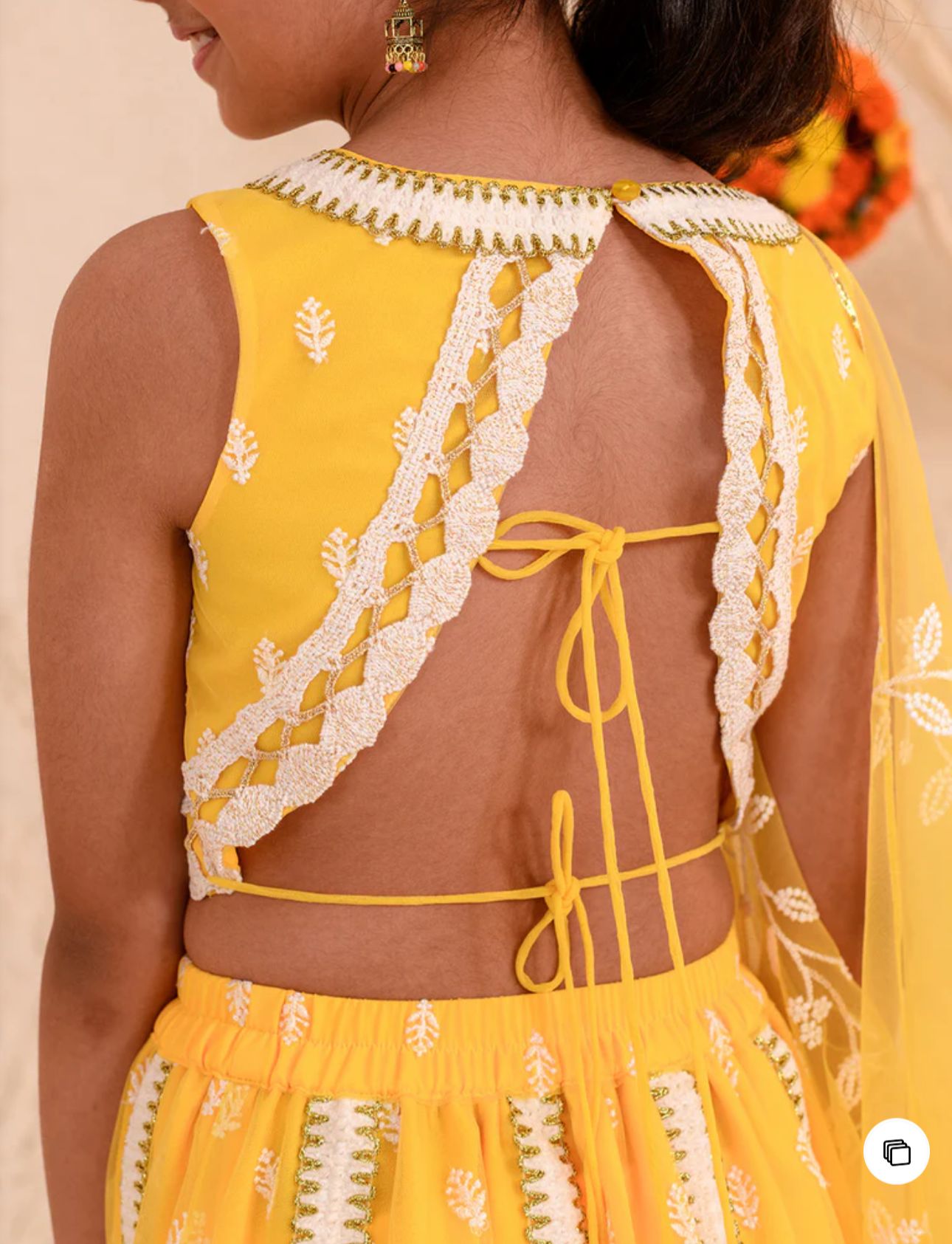 Girls Embroidered Thread Work Net Ready to Wear Lehenga & Blouse With Dupatta in Berlin