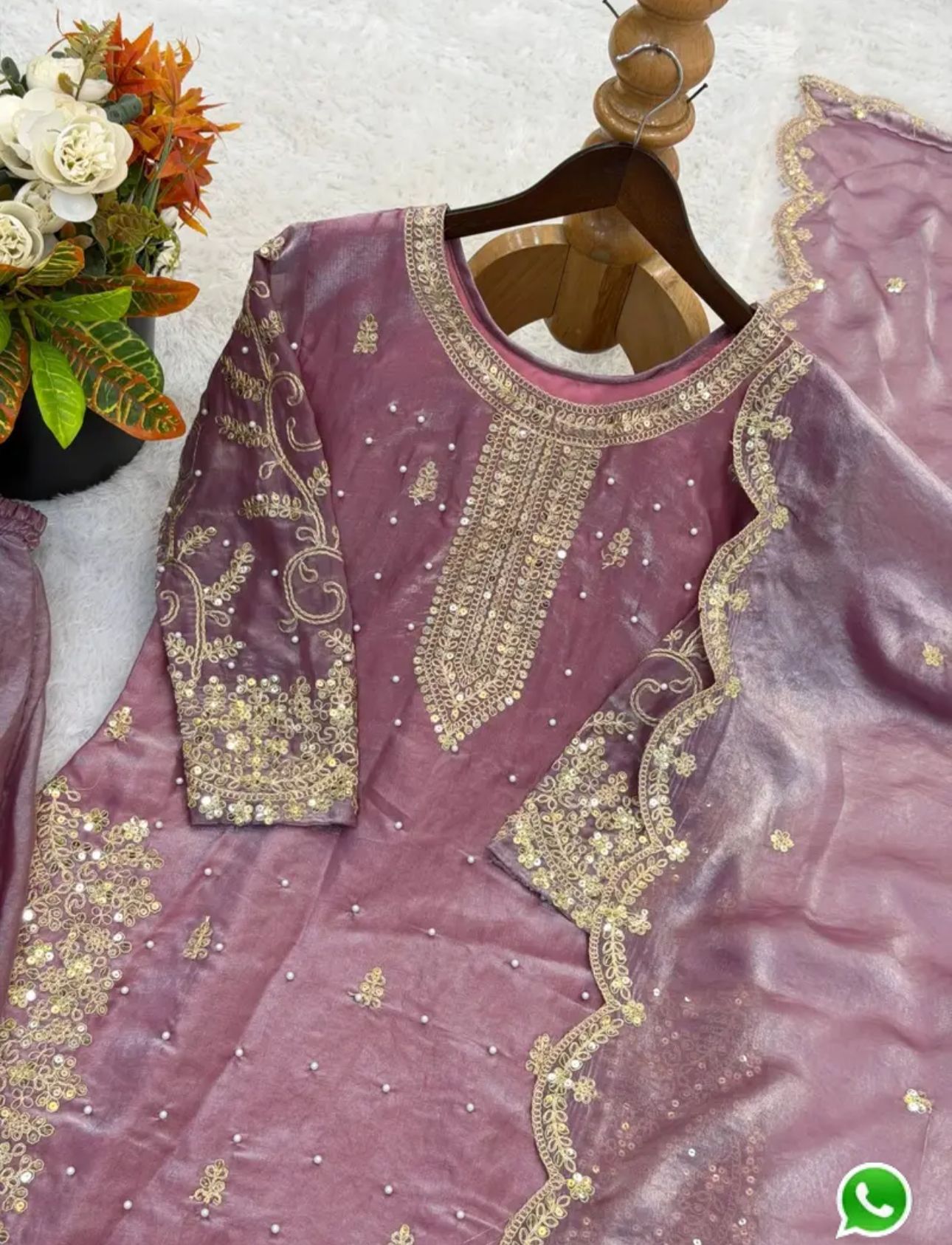 Latest Lavender  Designer Silk Palazzo Suit for Women Party Wear In Germany