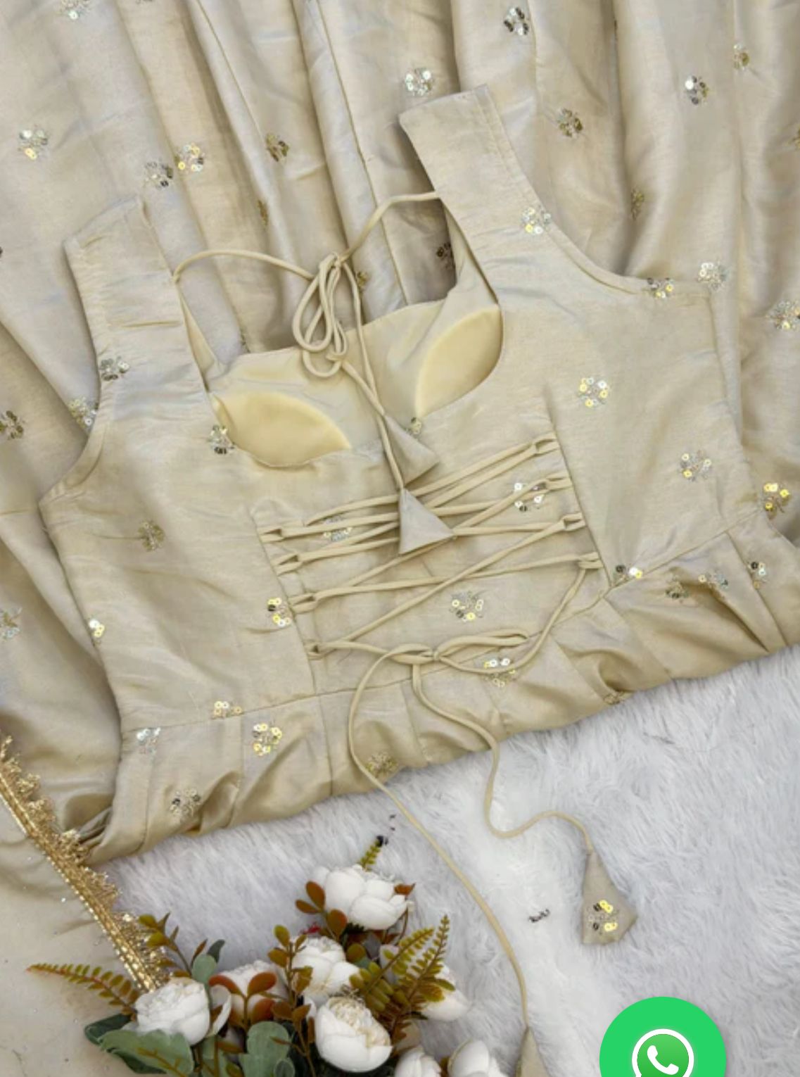 New Designer Cosmos Gold With Embroidery Work Gown And Dupatta Set in Germany