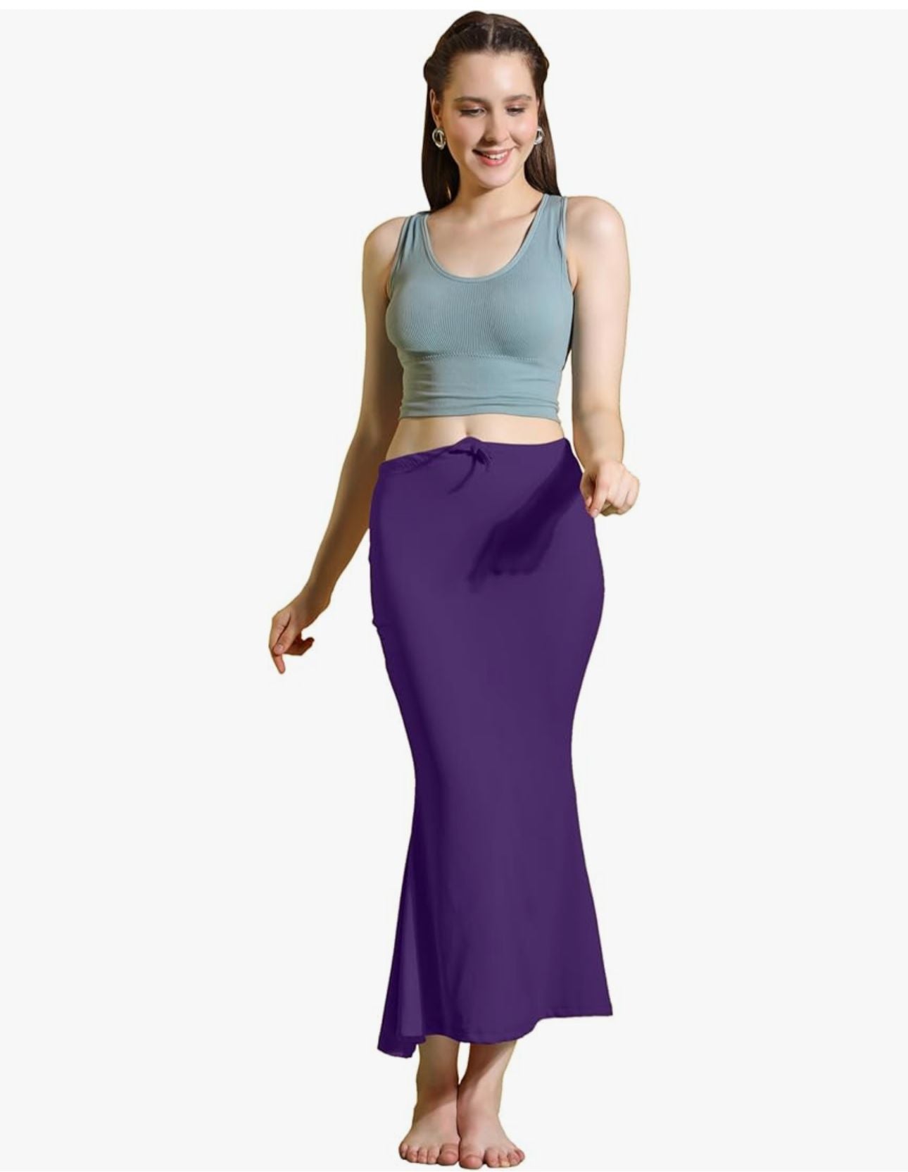 Dark Purple Women Saree Shapewear Petticoat Saree Shaper in Germany