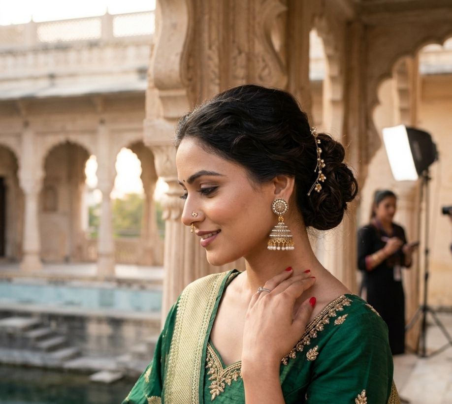 Gold-Plated Jhumkas with Pearls in Germany