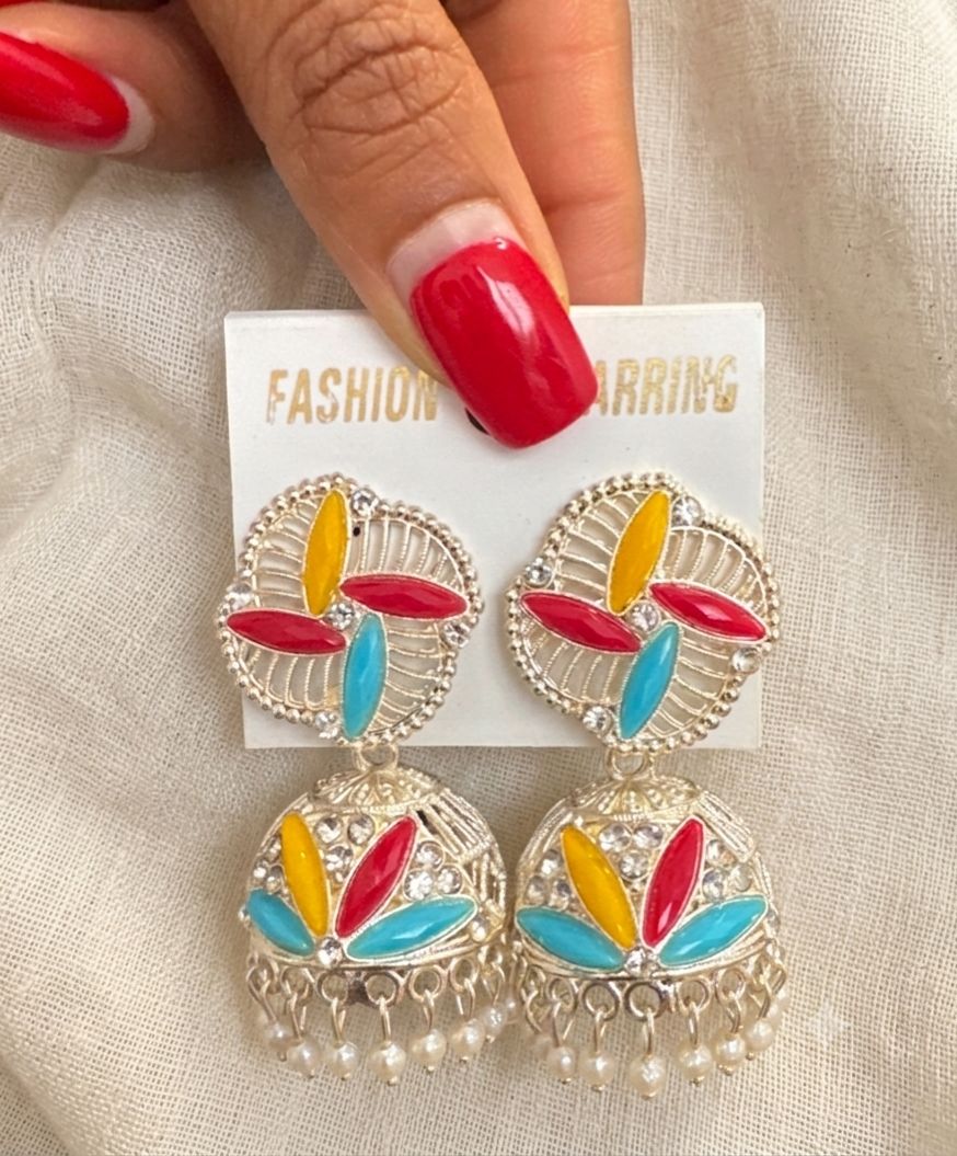 Multicolored Jhumkas Party Earrings for Women in Germany