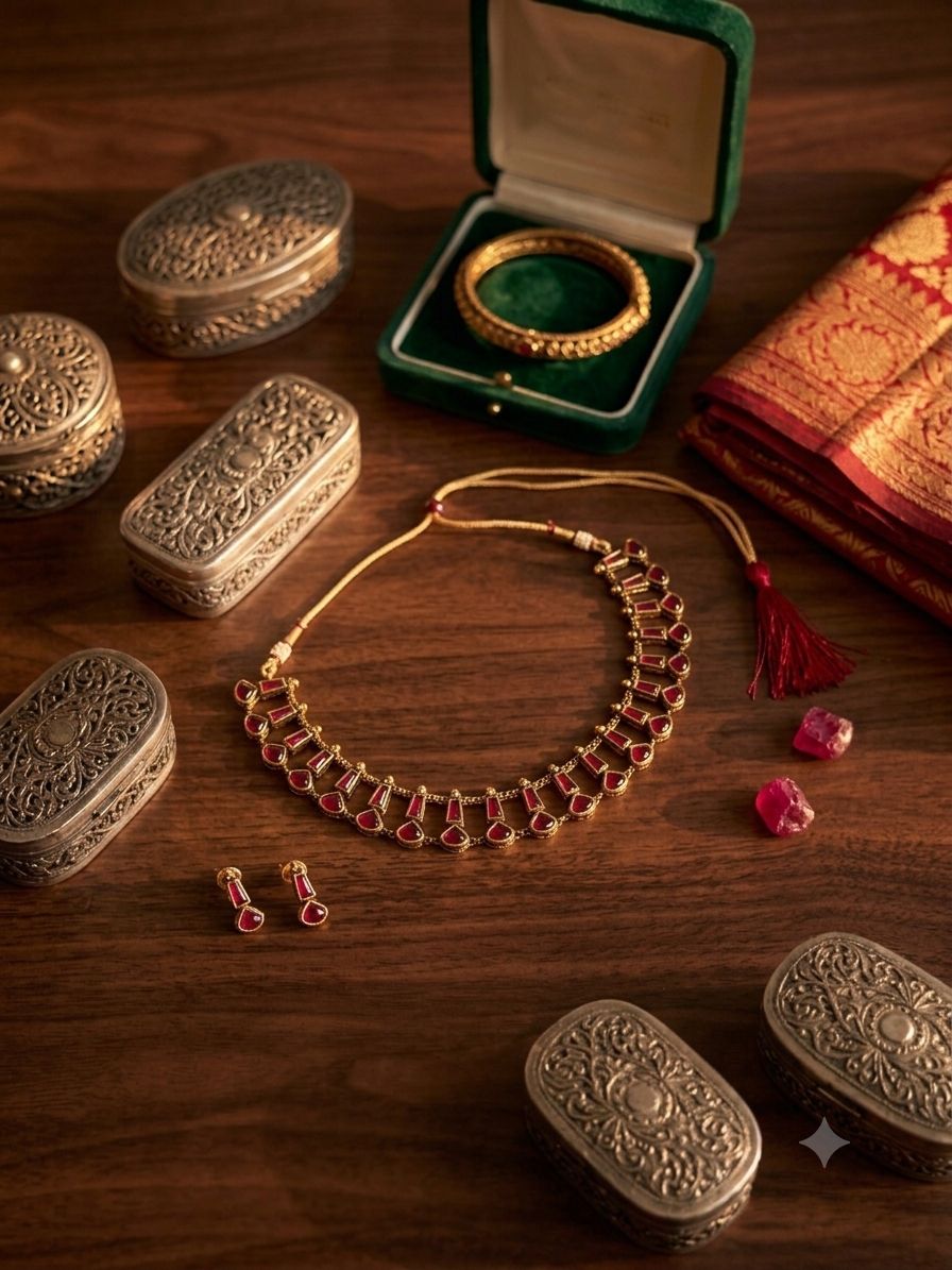 Gold-Plated Cubic Zirconia Necklace and Earrings in Germany