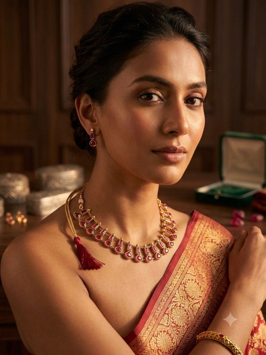 Gold-Plated Cubic Zirconia Necklace and Earrings in Germany