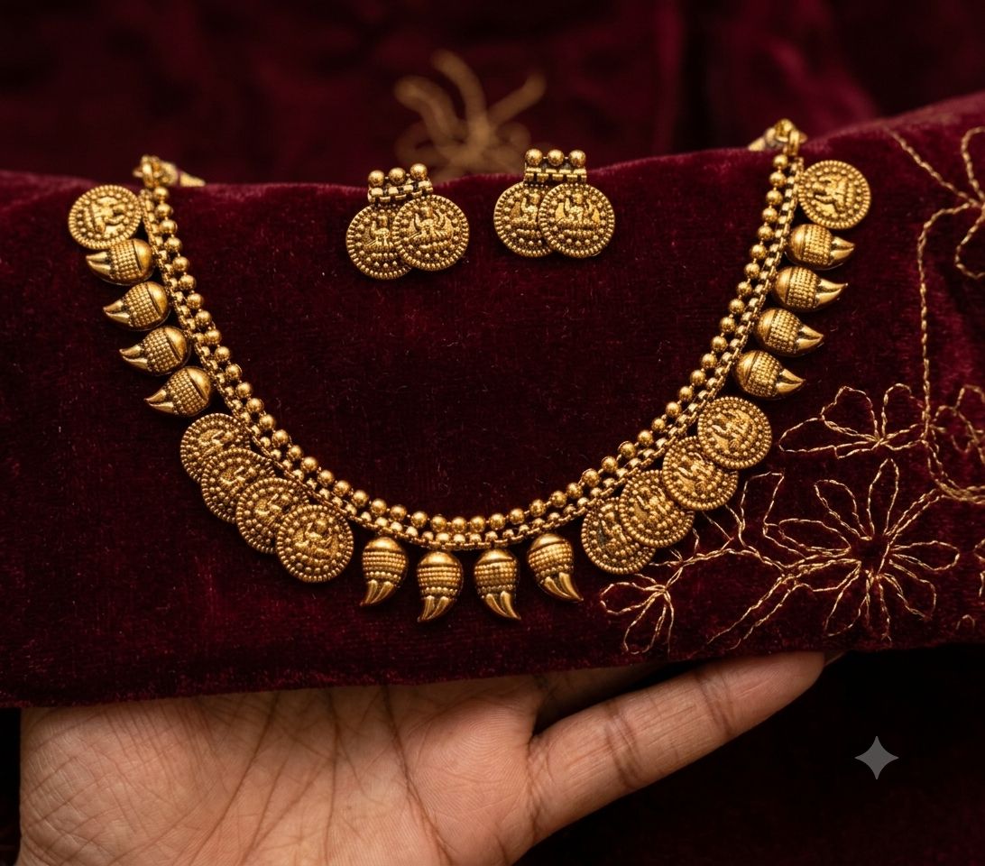 Golden Dewdrop Necklace Set in Berlin