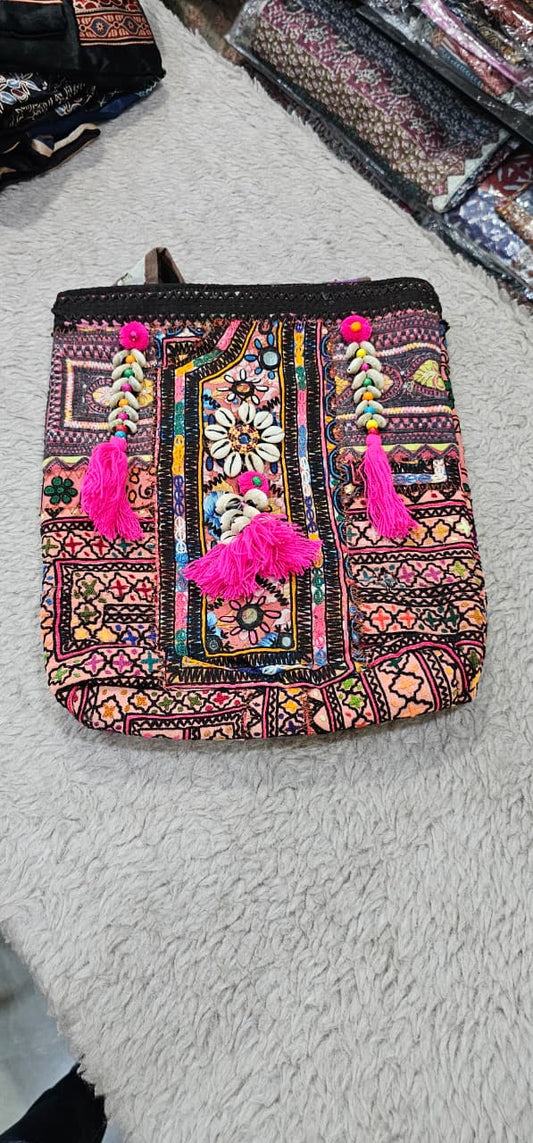 Handmade Balochi Embroidery Tote Bag: Ethnic Boho Crossbody , Sling bag in Germany
