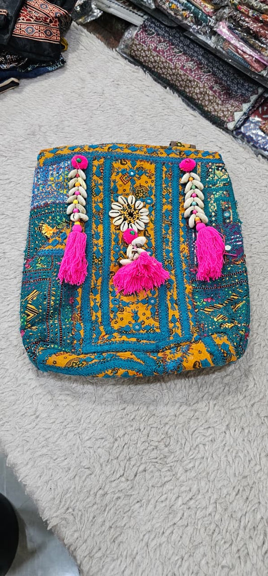 Handmade Balochi Embroidery Tote Bag: Ethnic Boho Crossbody , Sling bag in Germany
